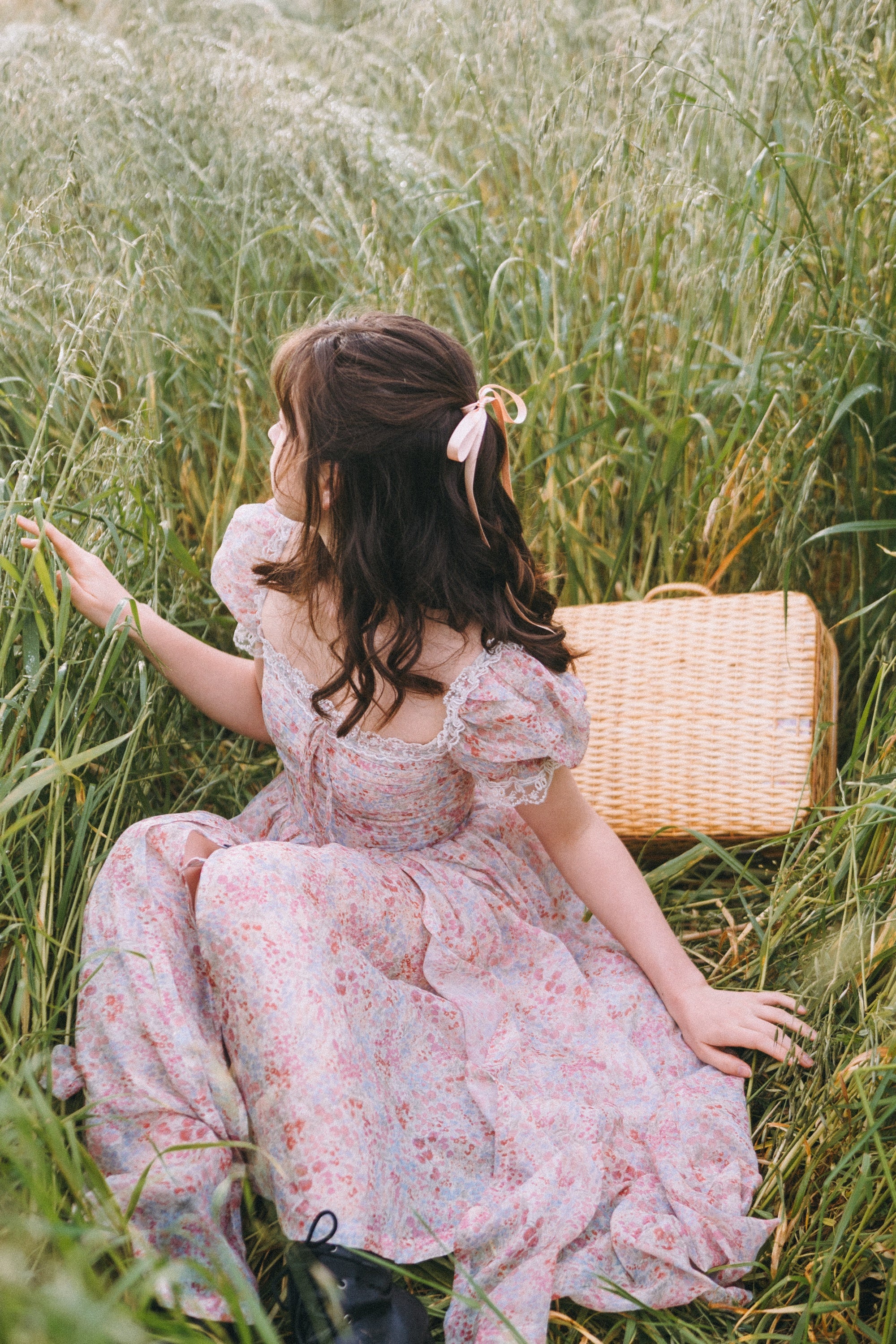 Monet Haze 26 | Fairy layered Linen Dress with pintucks - Image 10