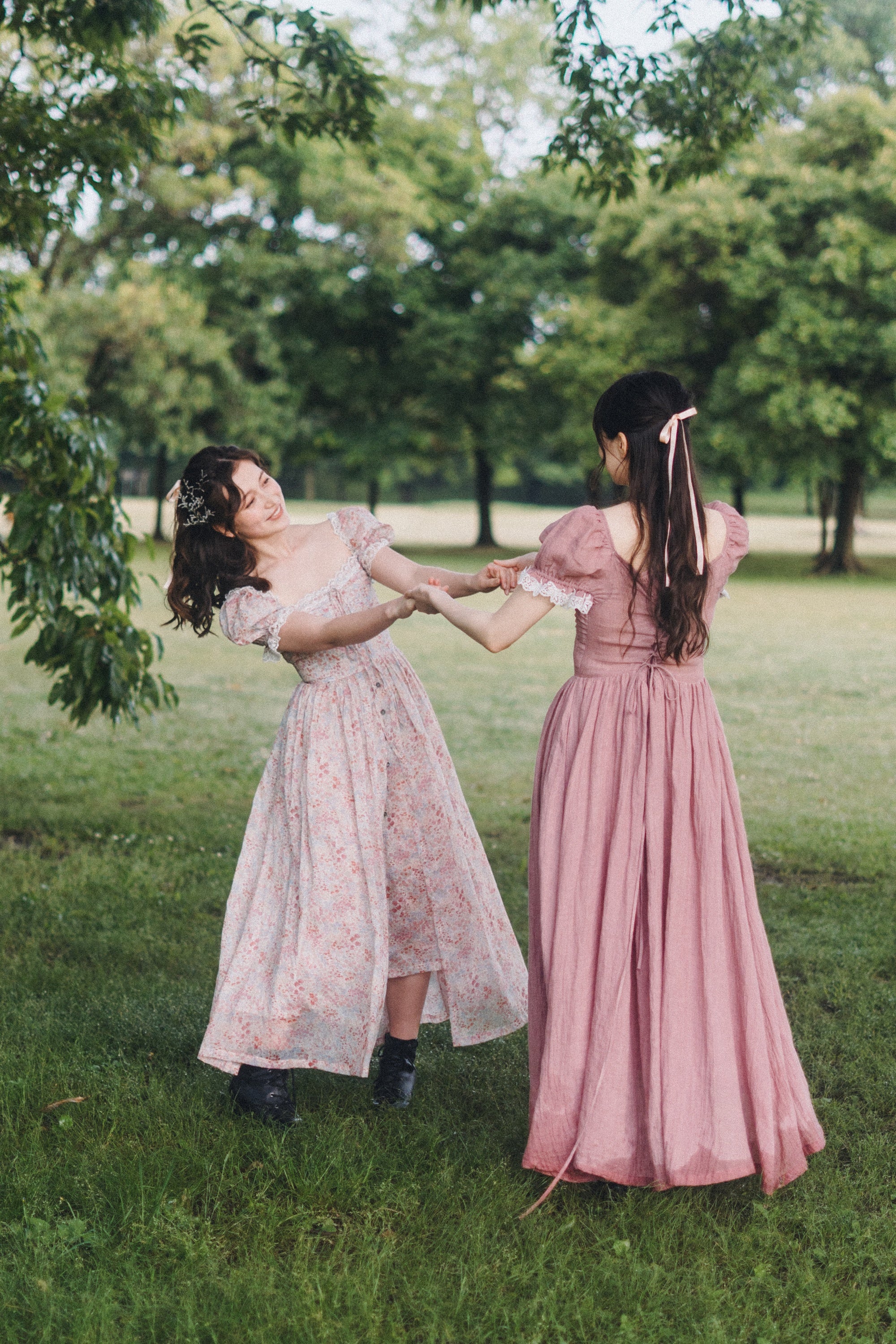 Monet Haze 26 | Fairy layered Linen Dress with pintucks - Image 14