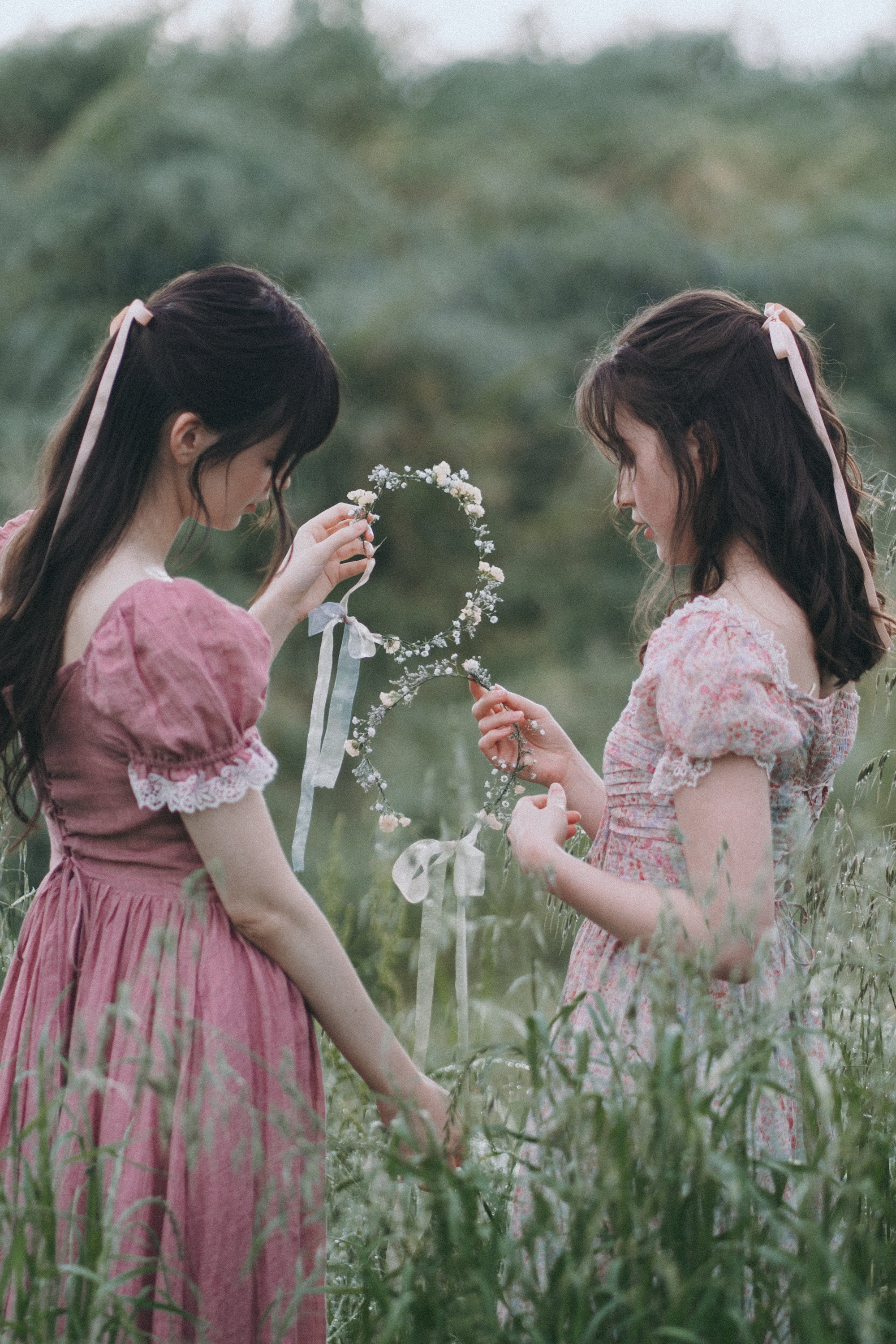 Monet Haze 26 | Fairy layered Linen Dress with pintucks - Image 41
