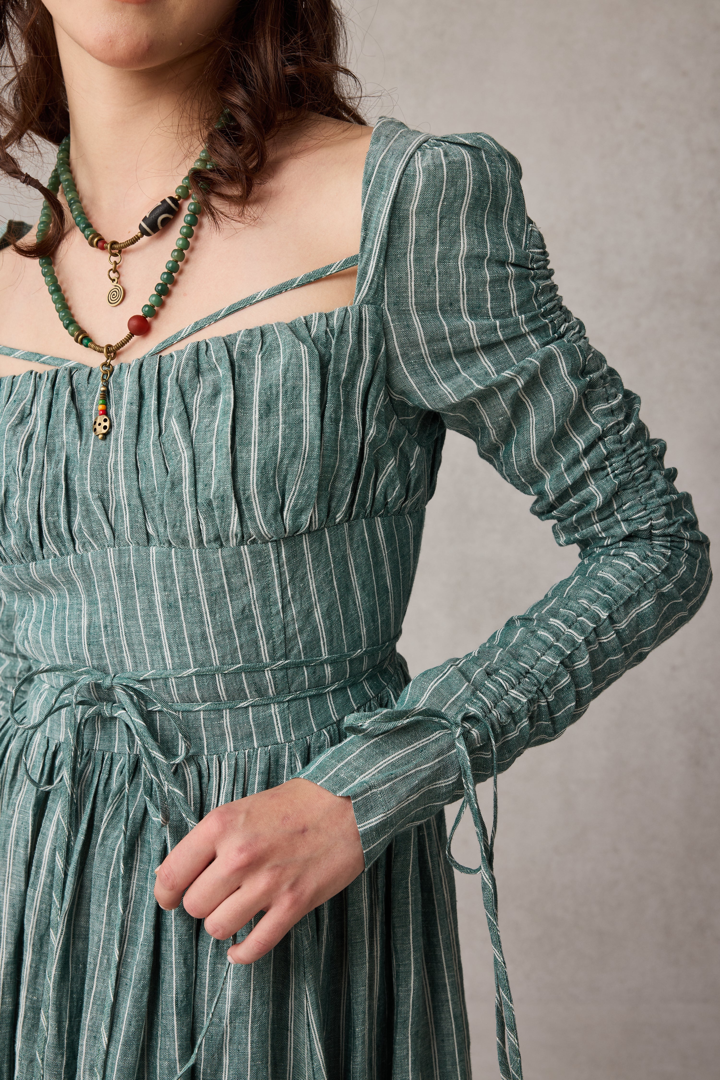 Monette 27 | Corset Linen Dress - Image 10