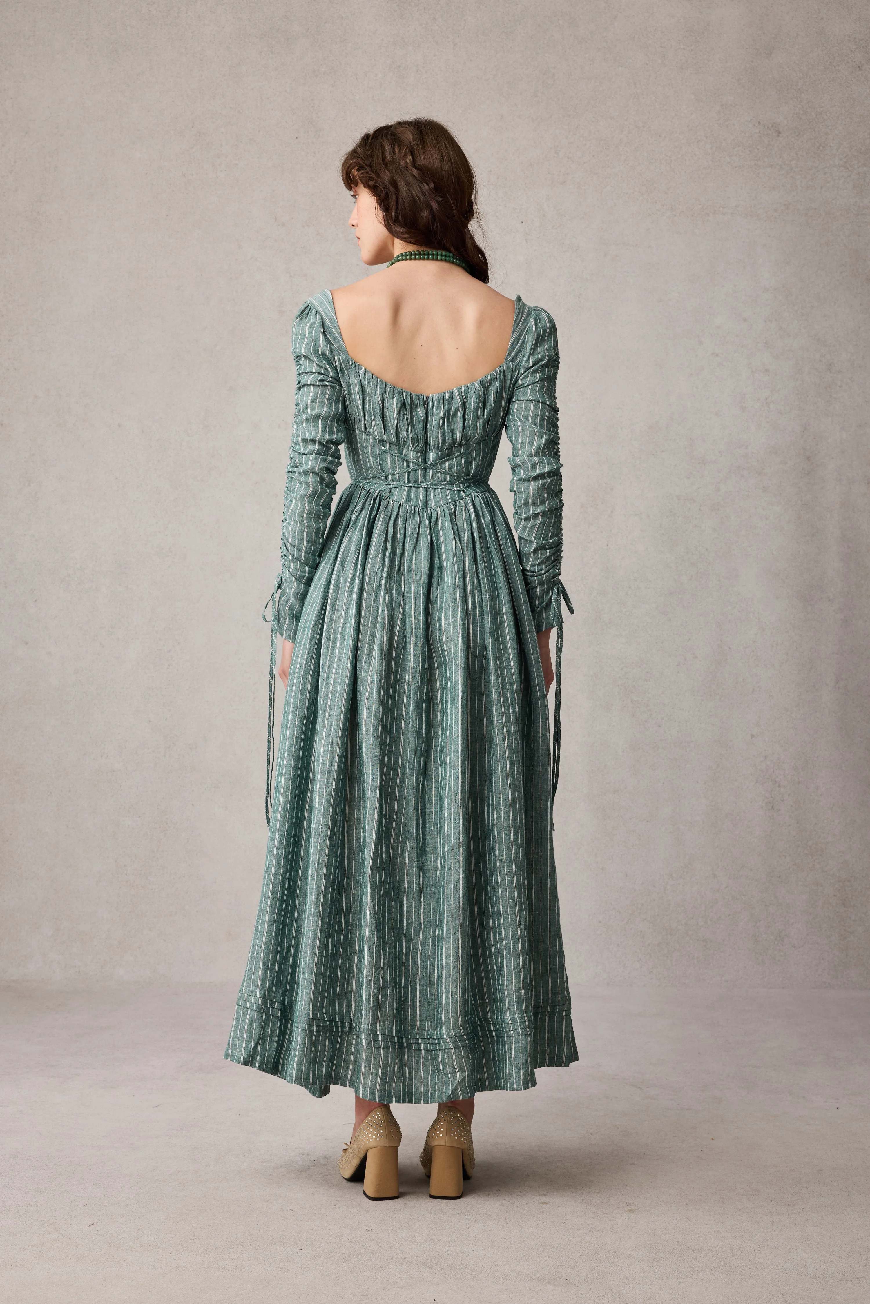 Monette 27 | Corset Linen Dress - Image 11