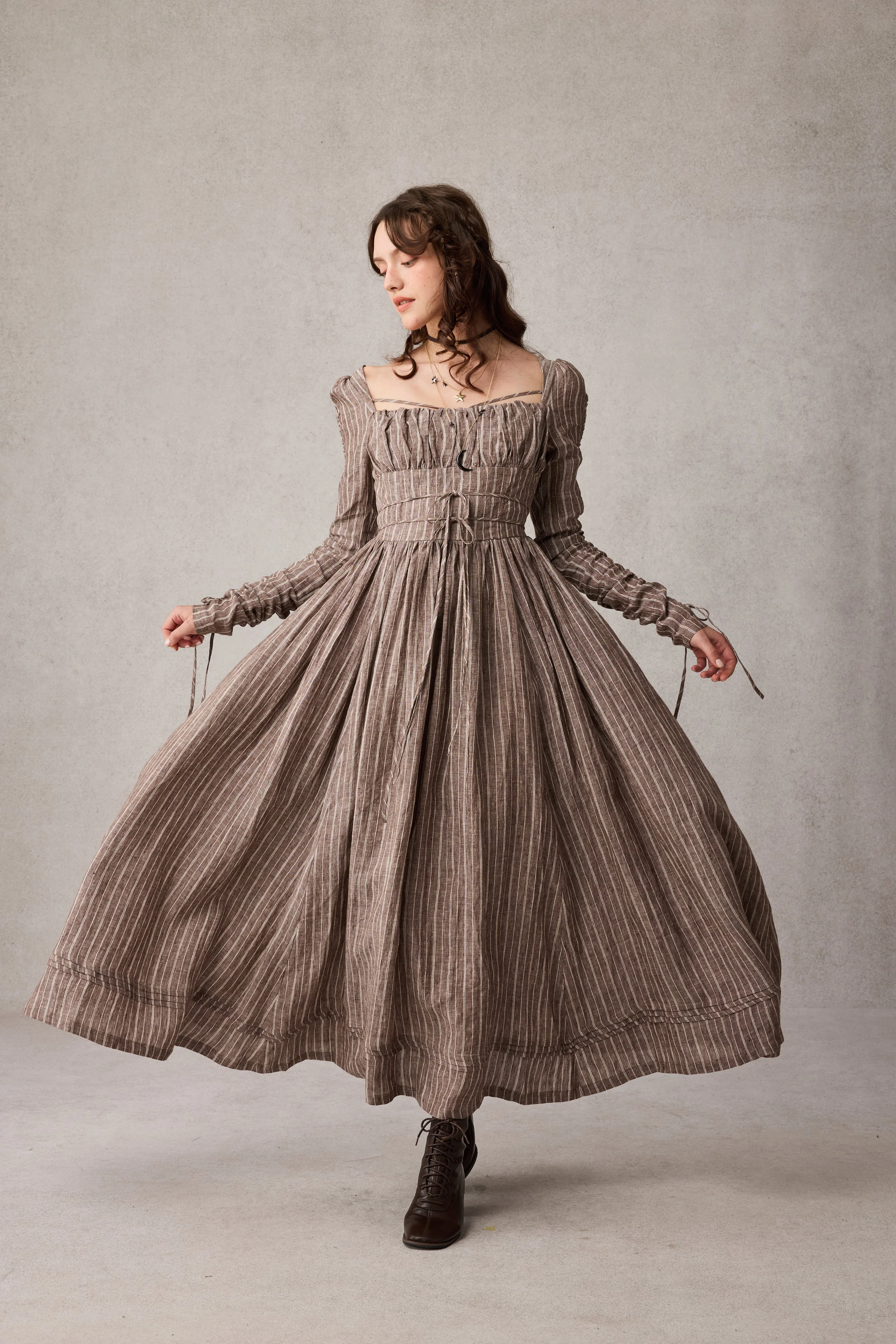 Monette 27 | Corset Linen Dress - Image 4