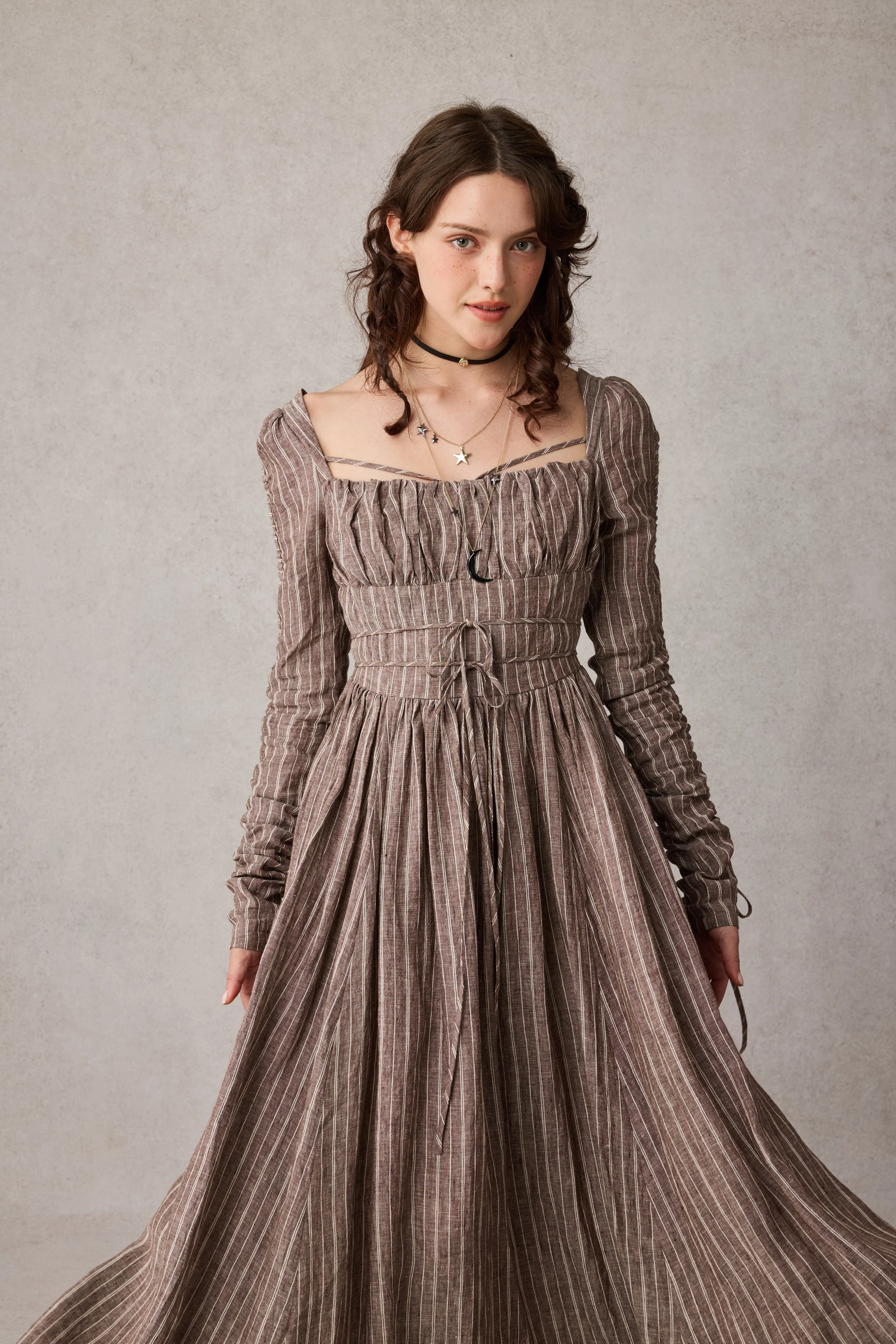 Monette 27 | Corset Linen Dress - Image 35