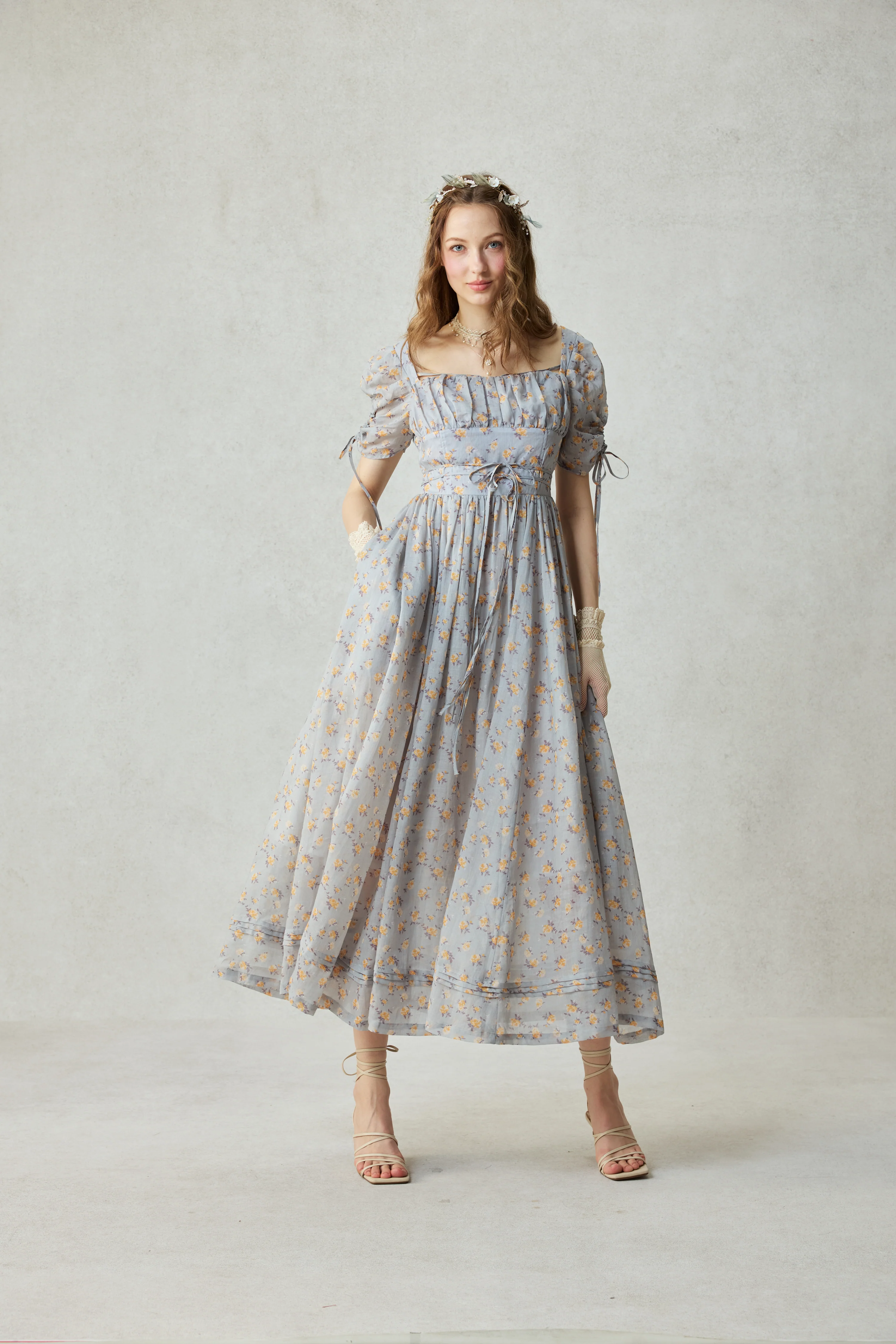 Monette 27 | Corset Linen Dress - Image 32