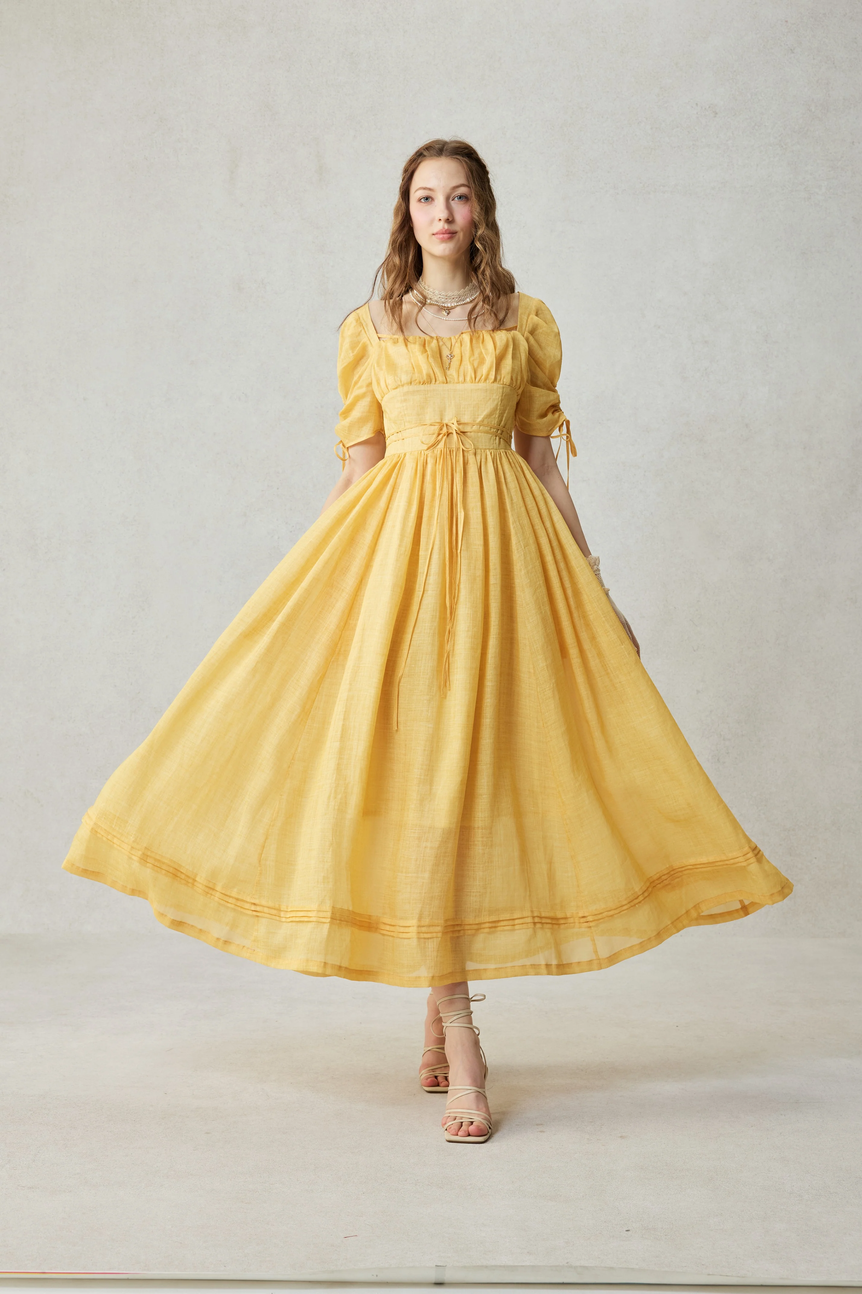 Monette 27 | Corset Linen Dress - Image 6