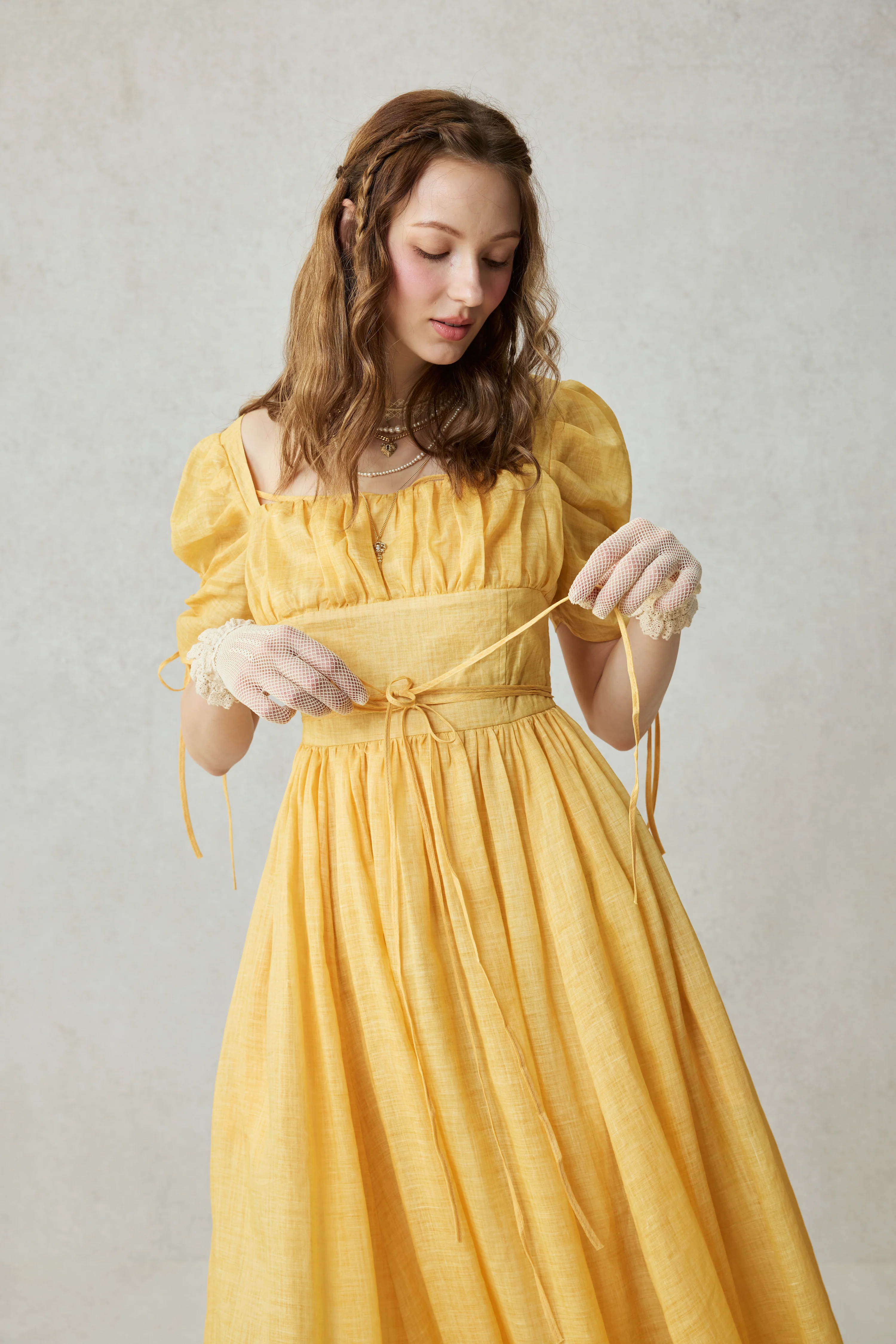 Monette 27 | Corset Linen Dress - Image 13