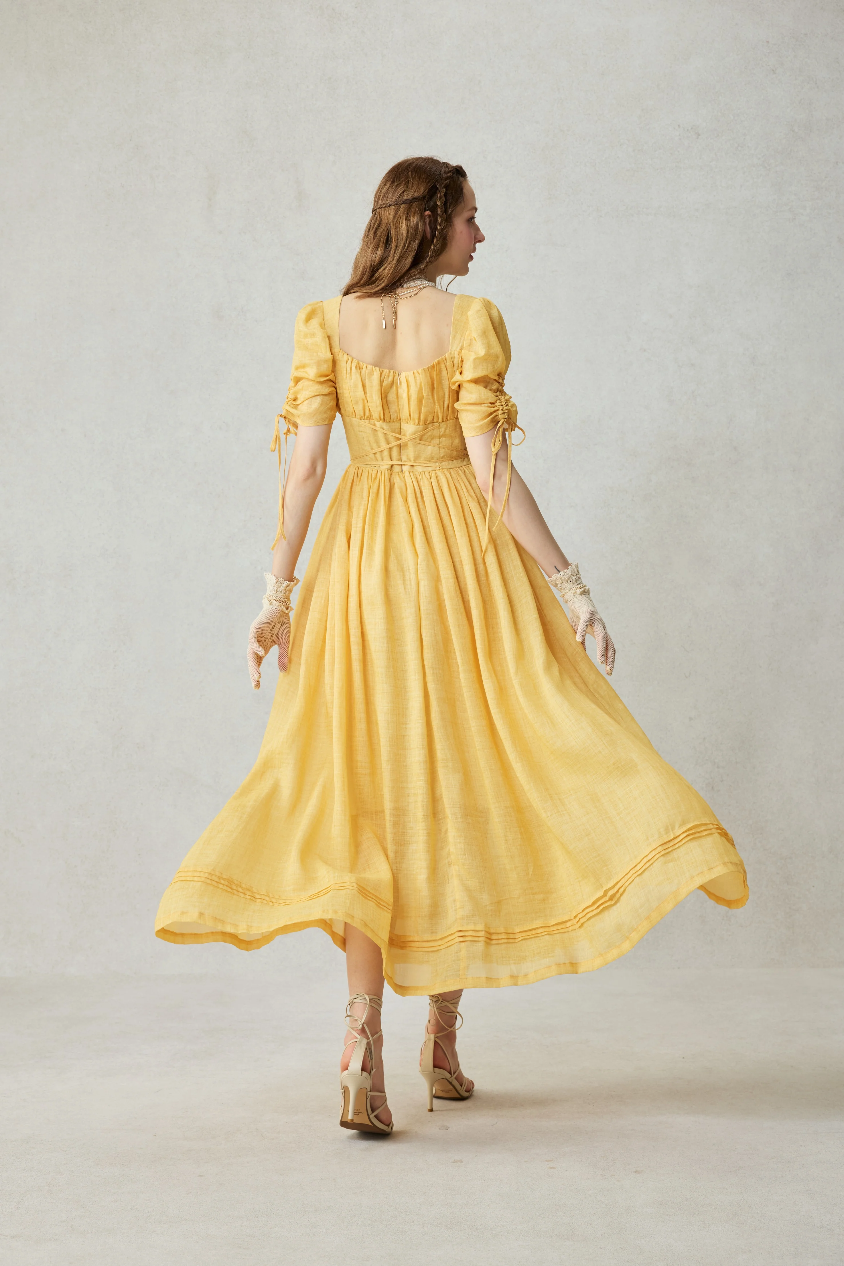 Monette 27 | Corset Linen Dress - Image 14