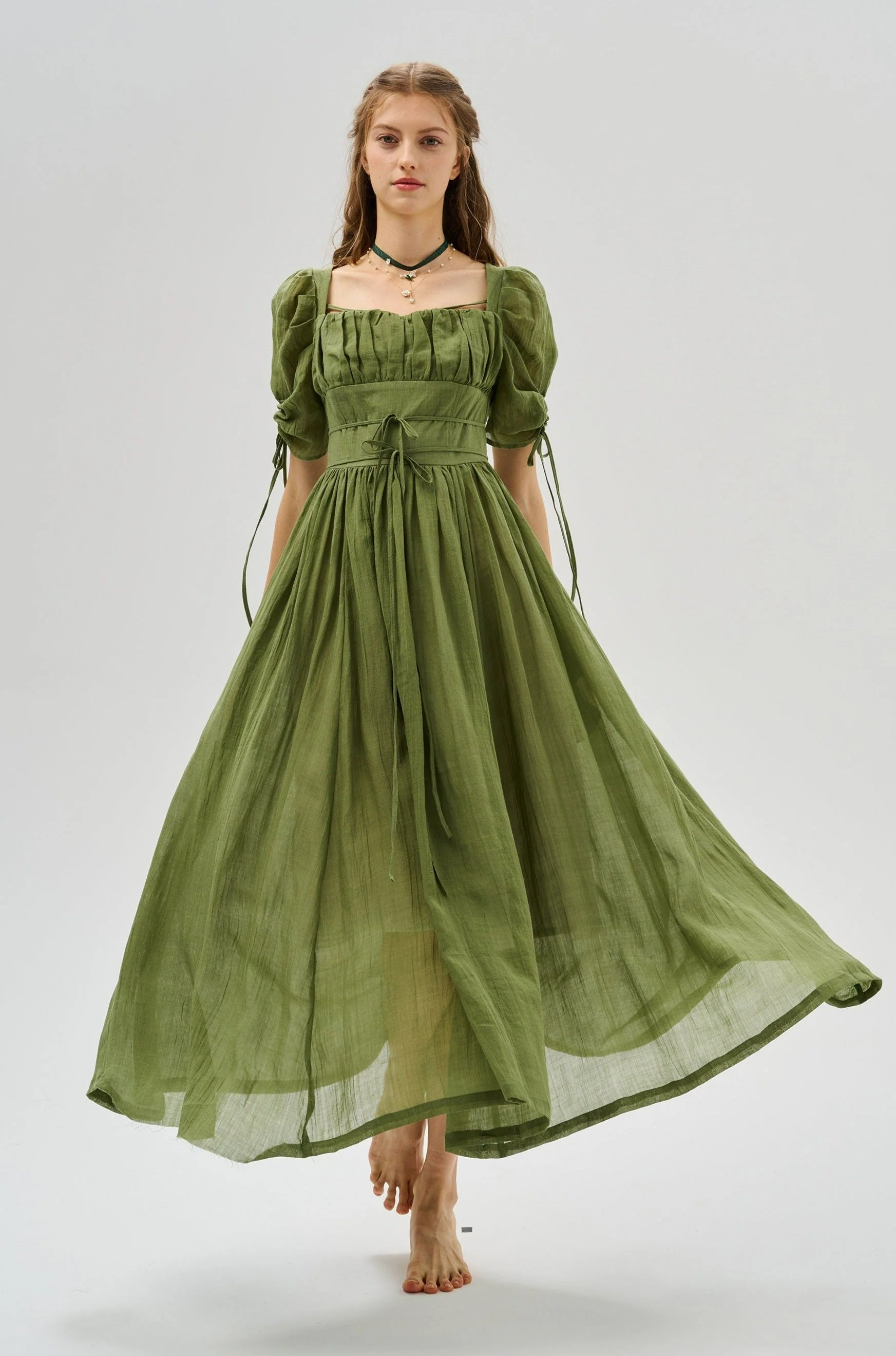 Monette 27 | Corset Linen Dress - Image 16