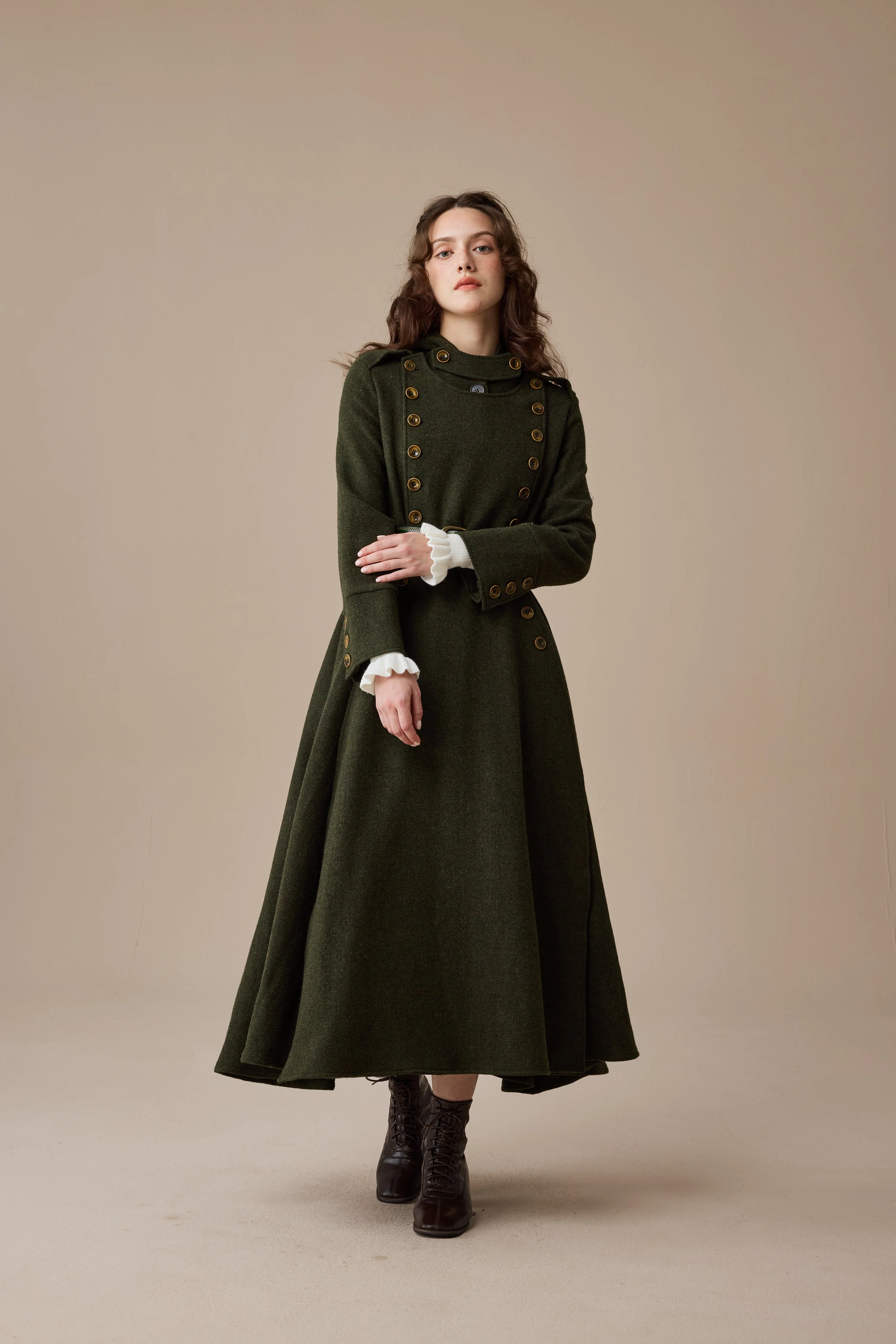 Monica 31 | 100% Wool  Double Breasted Coat - Image 12