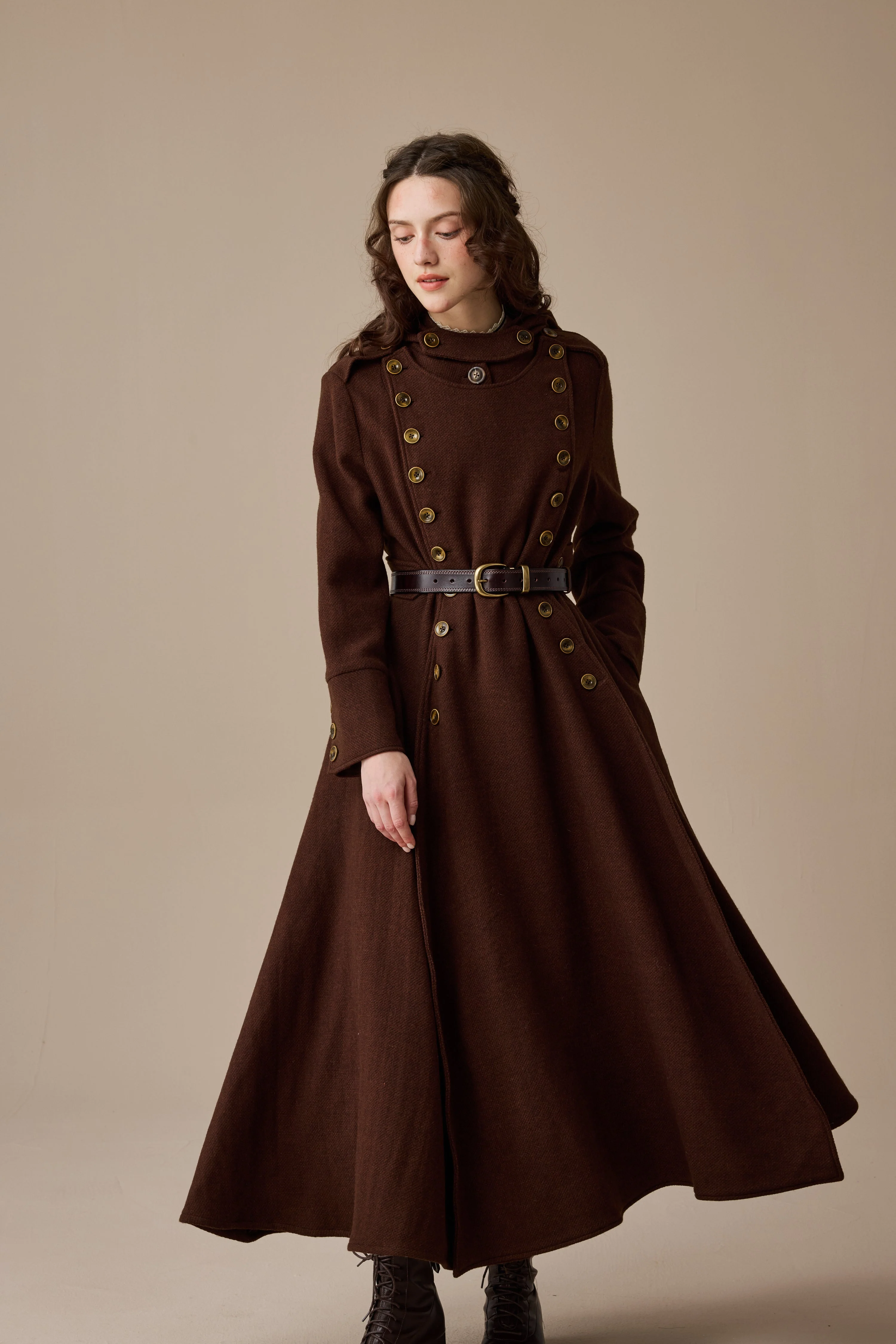 Monica 31 | 100% Wool  Double Breasted Coat - Image 16