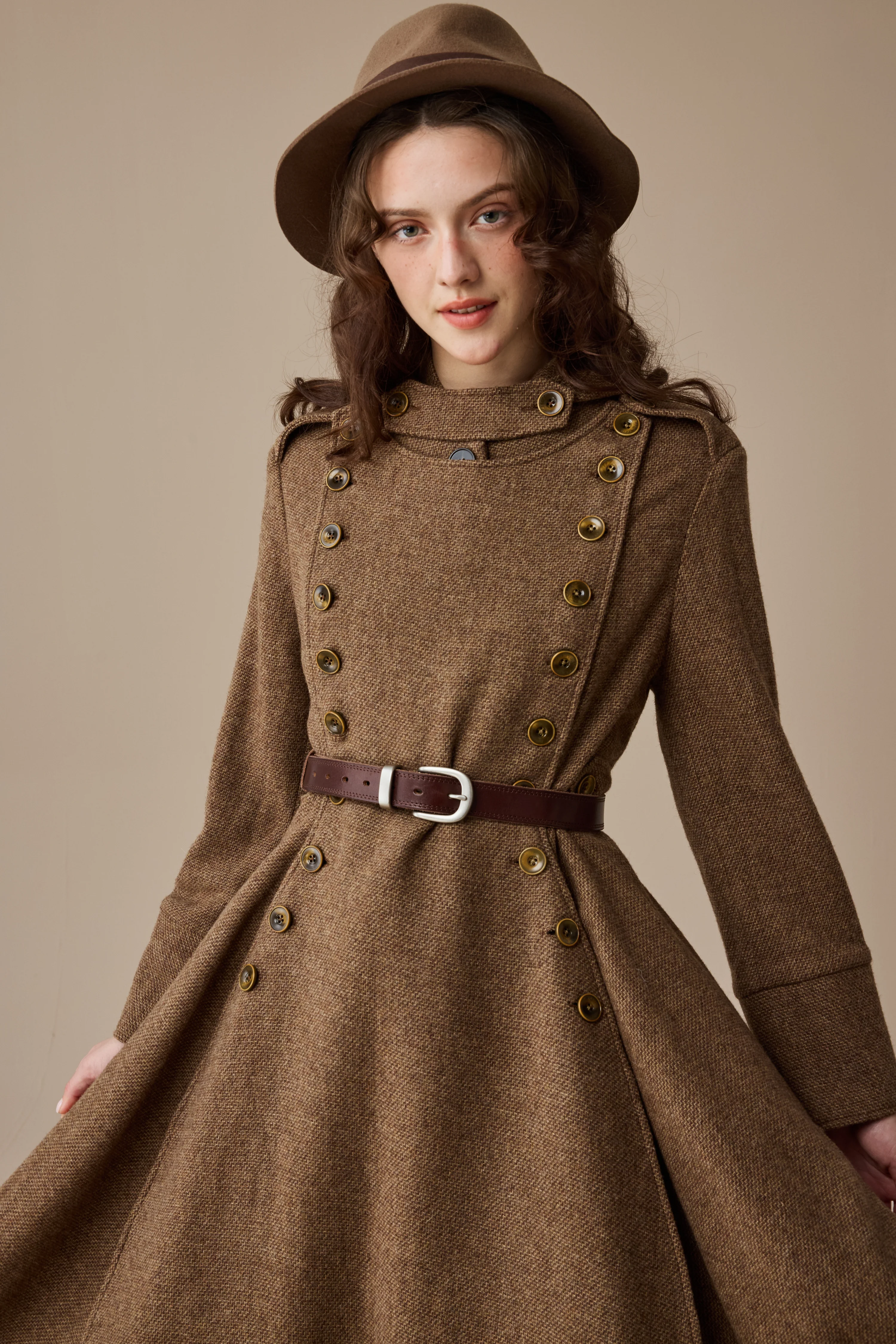 Monica 31 | 100% Wool  Double Breasted Coat - Image 18
