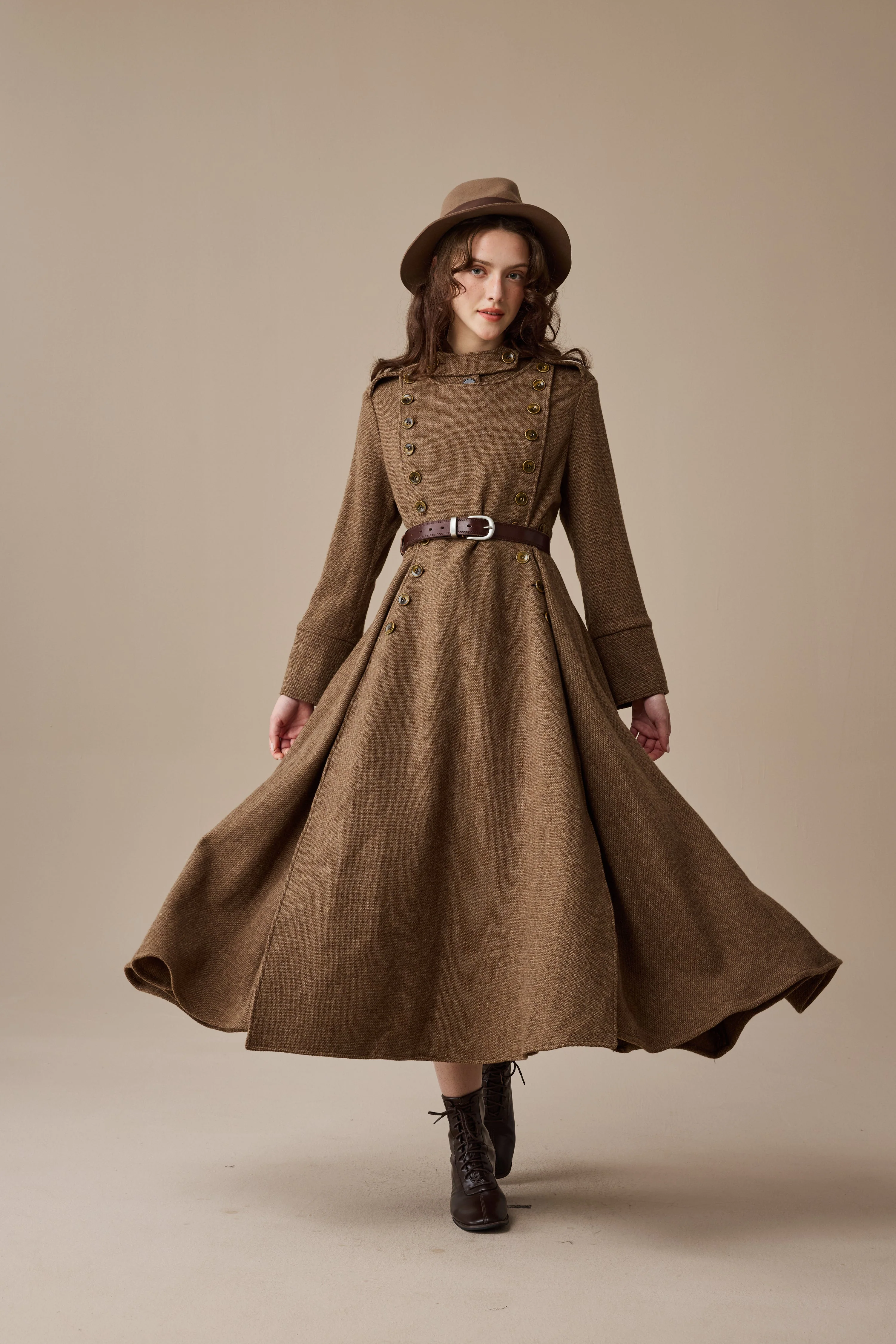 Monica 31 | 100% Wool  Double Breasted Coat - Image 17