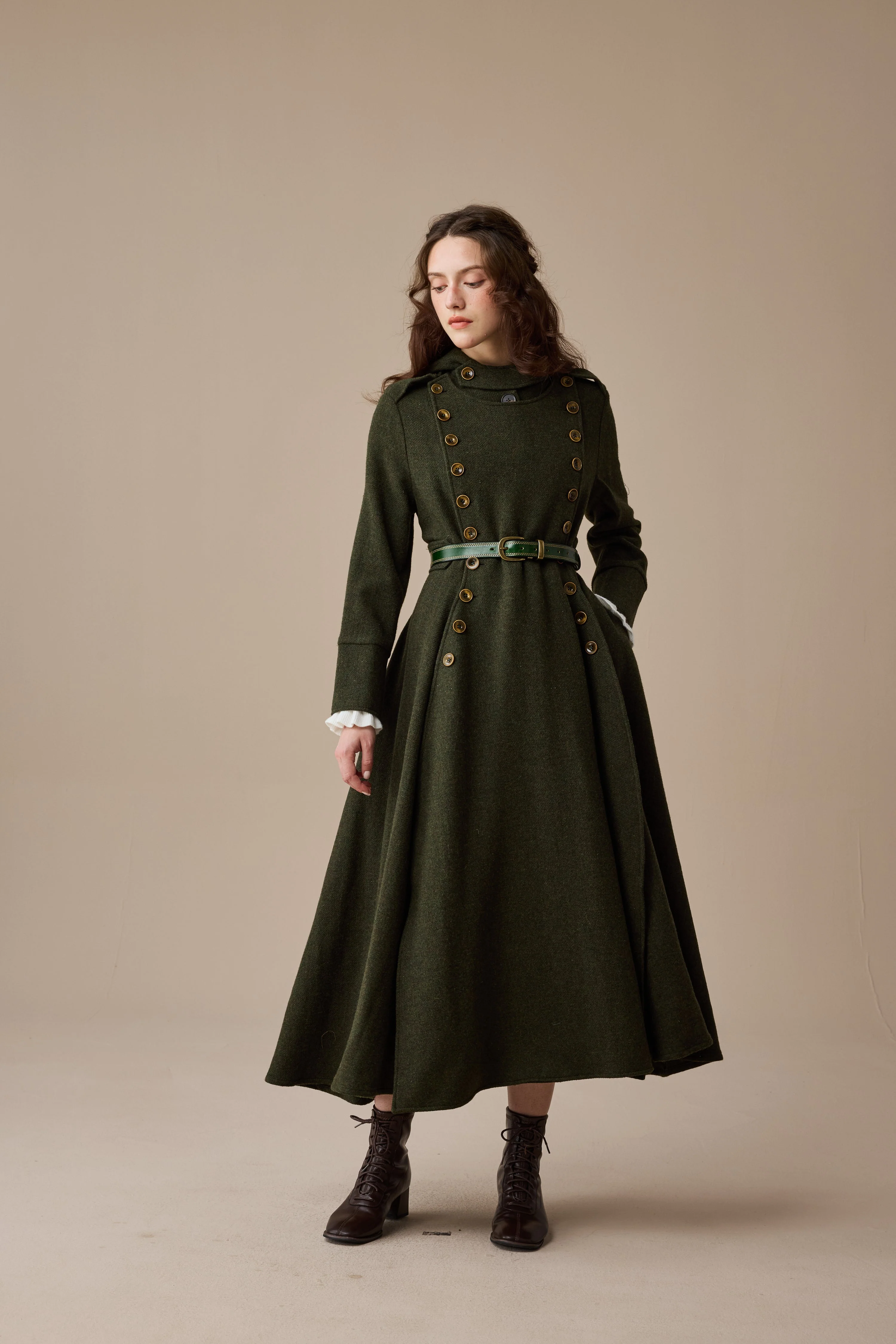 Monica 31 | 100% Wool  Double Breasted Coat - Image 12