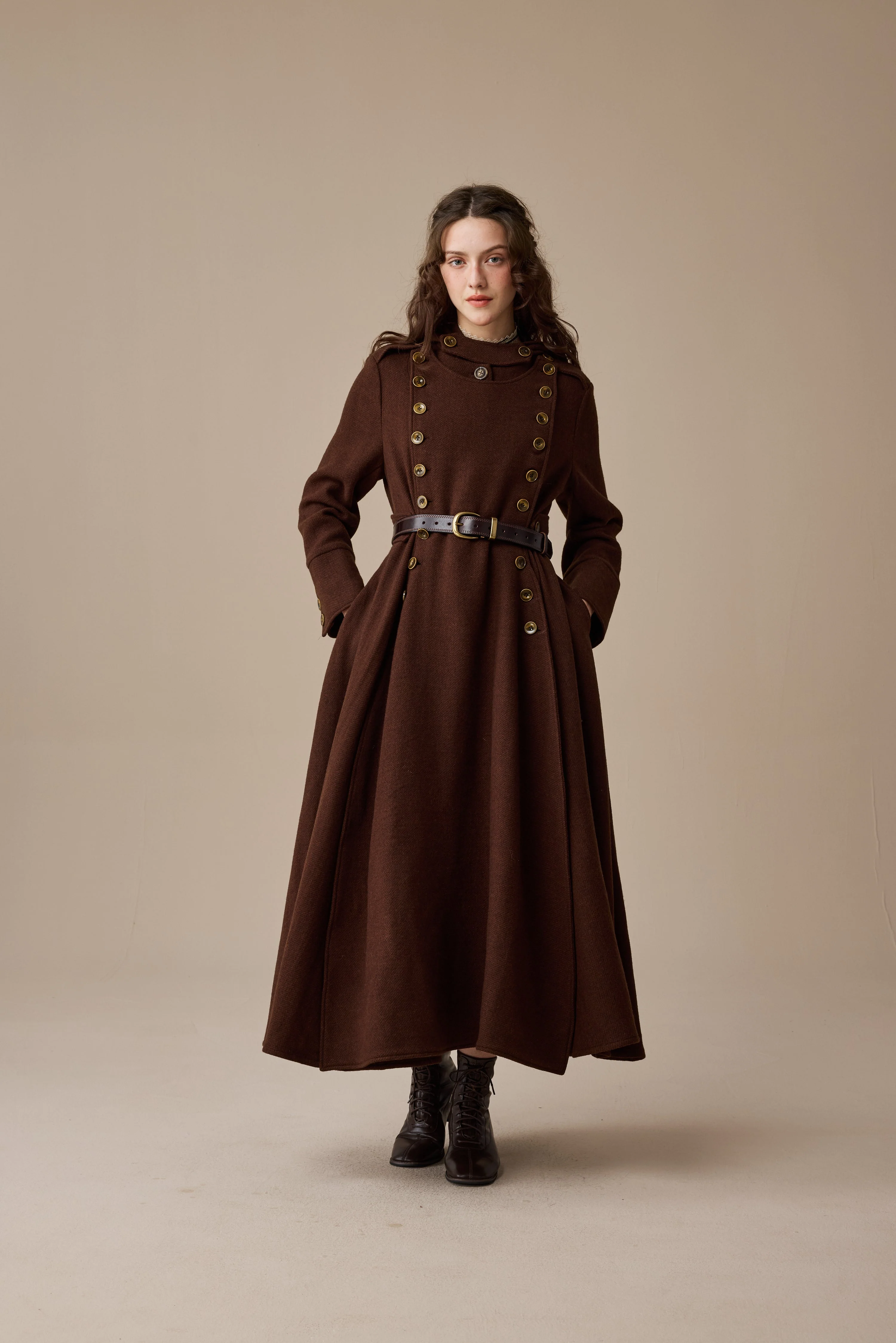 Monica 31 | 100% Wool  Double Breasted Coat - Image 16