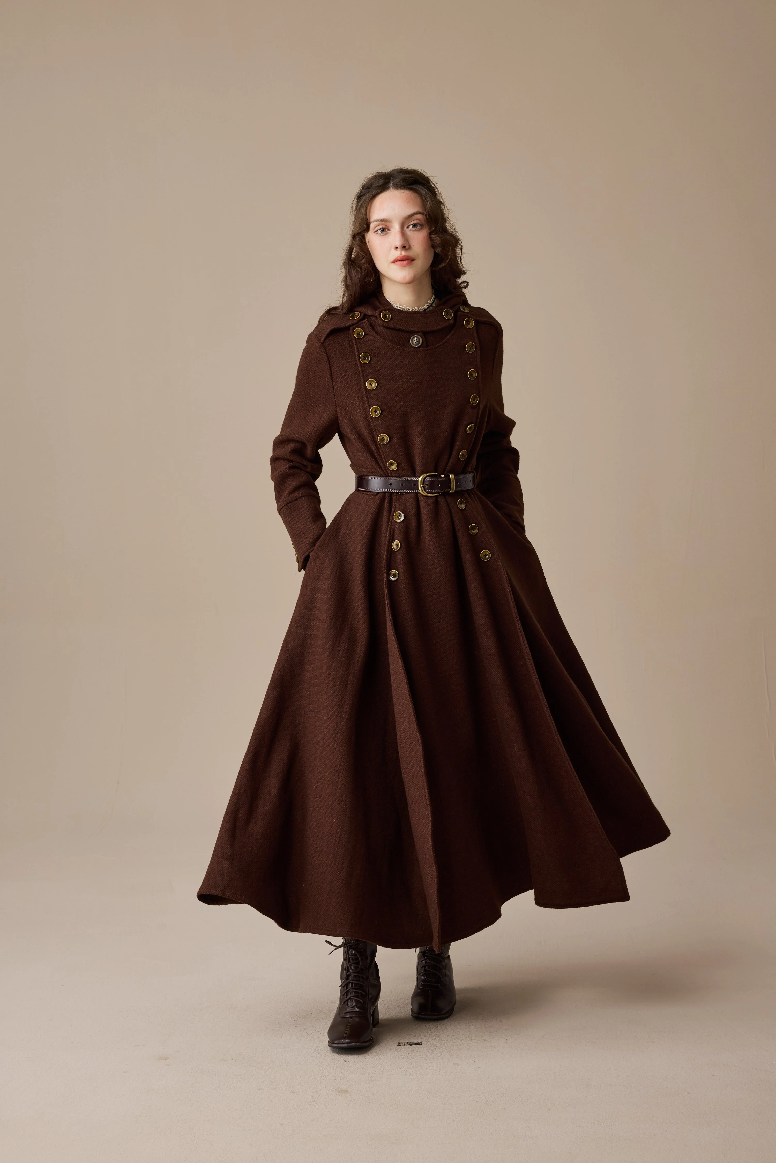 Monica 31 | 100% Wool  Double Breasted Coat - Image 22