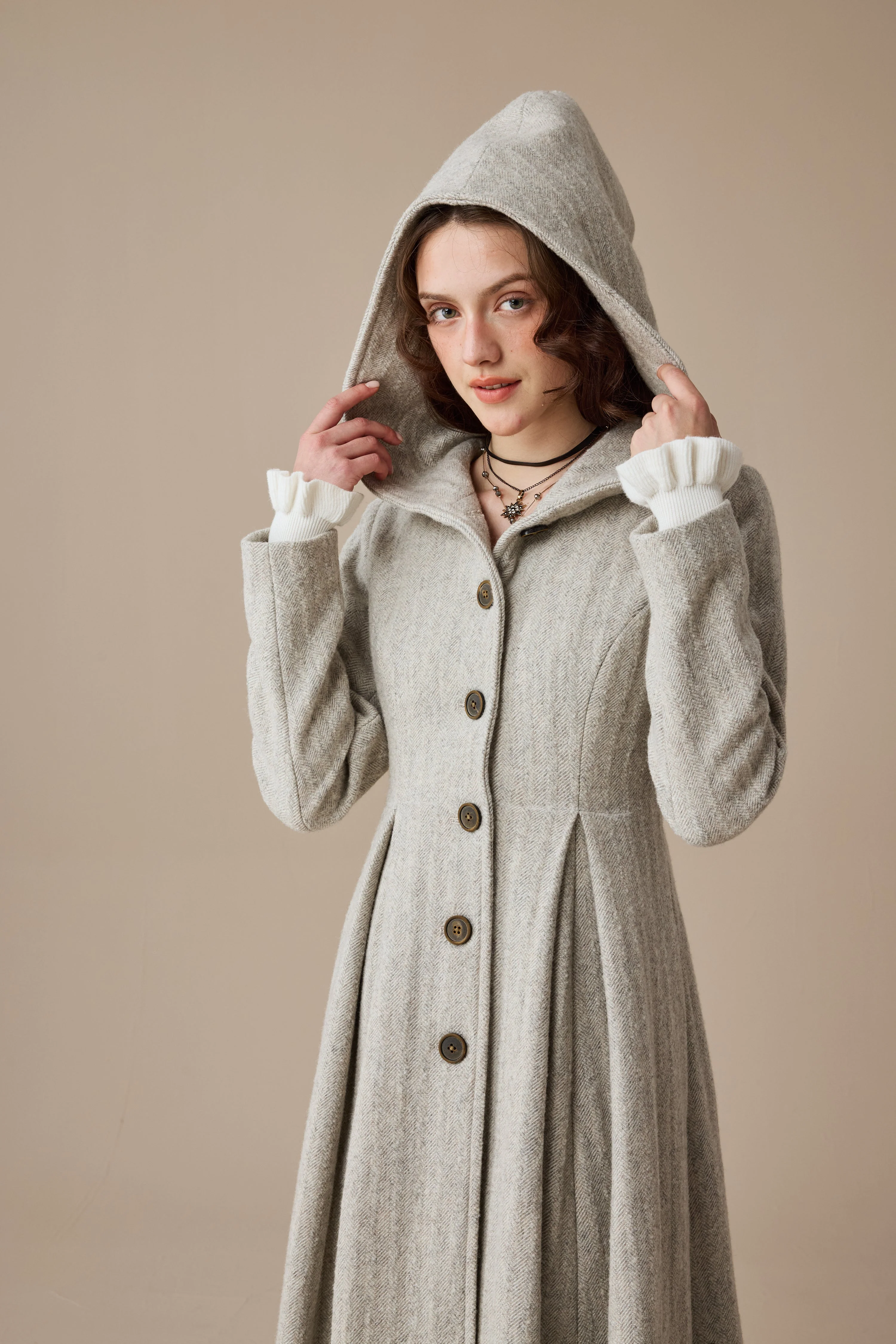 My Fair Lady 26 | Hooded Wool Coat - Image 12