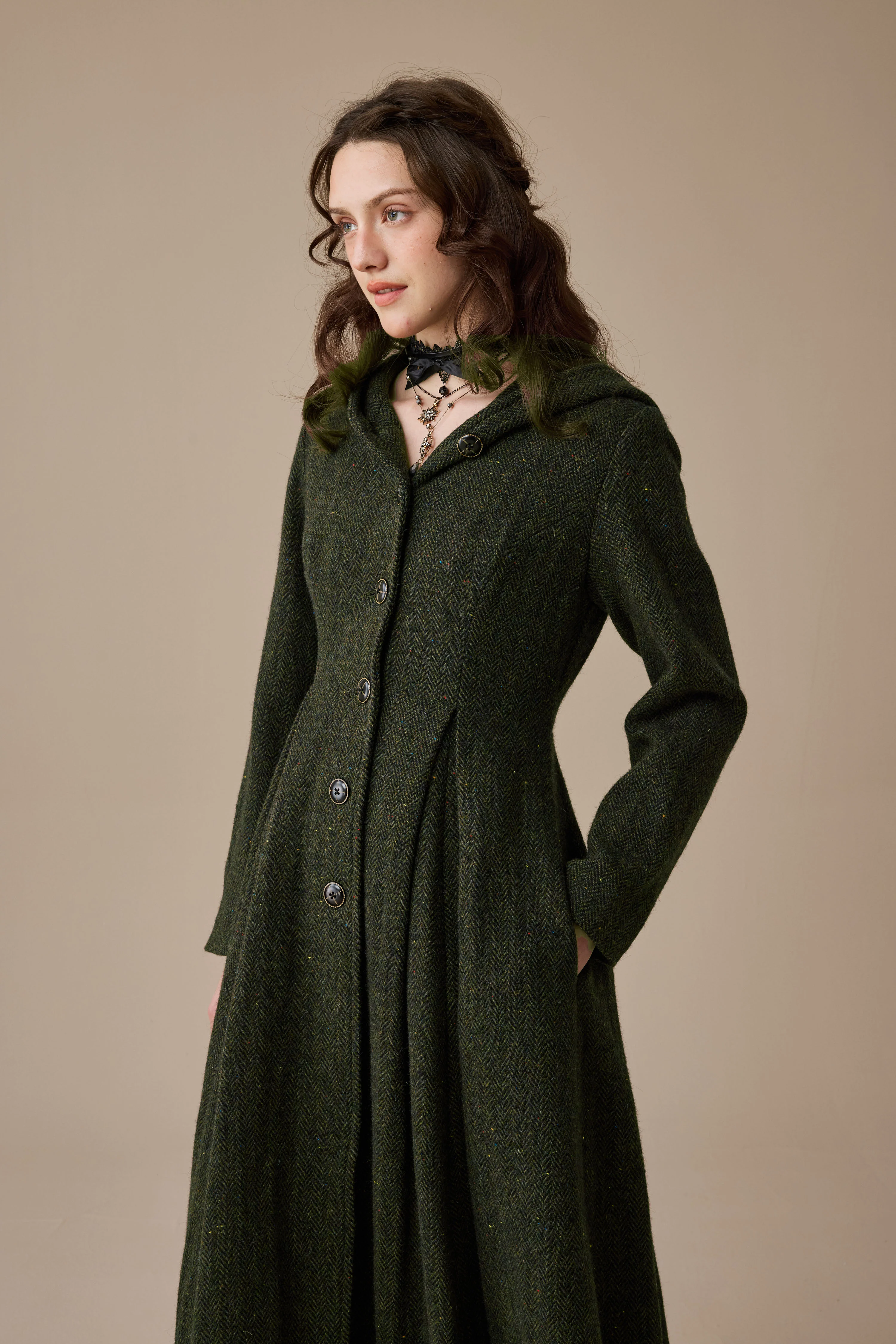 My Fair Lady 26 | Hooded Wool Coat - Image 17