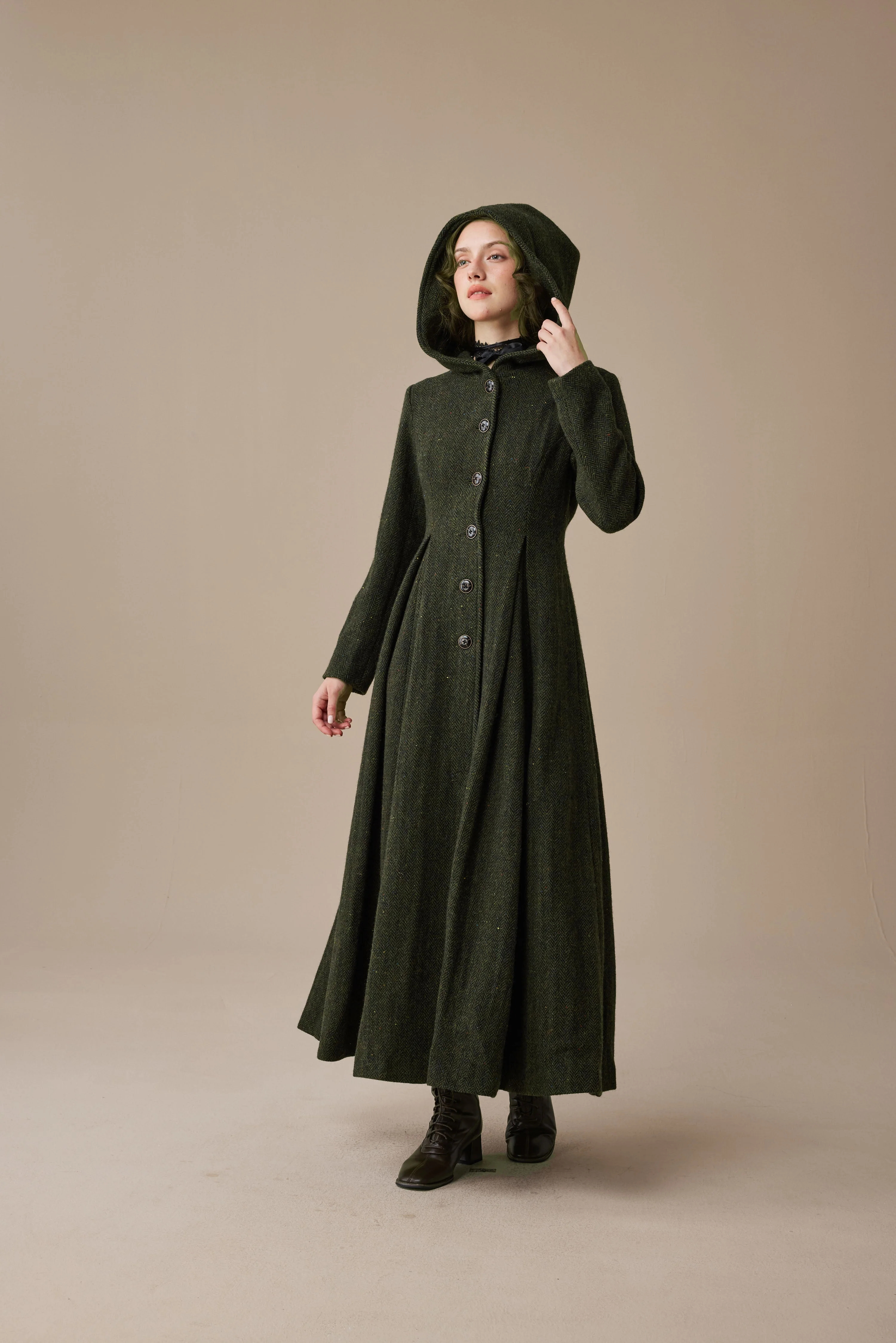 My Fair Lady 26 | Hooded Wool Coat - Image 5