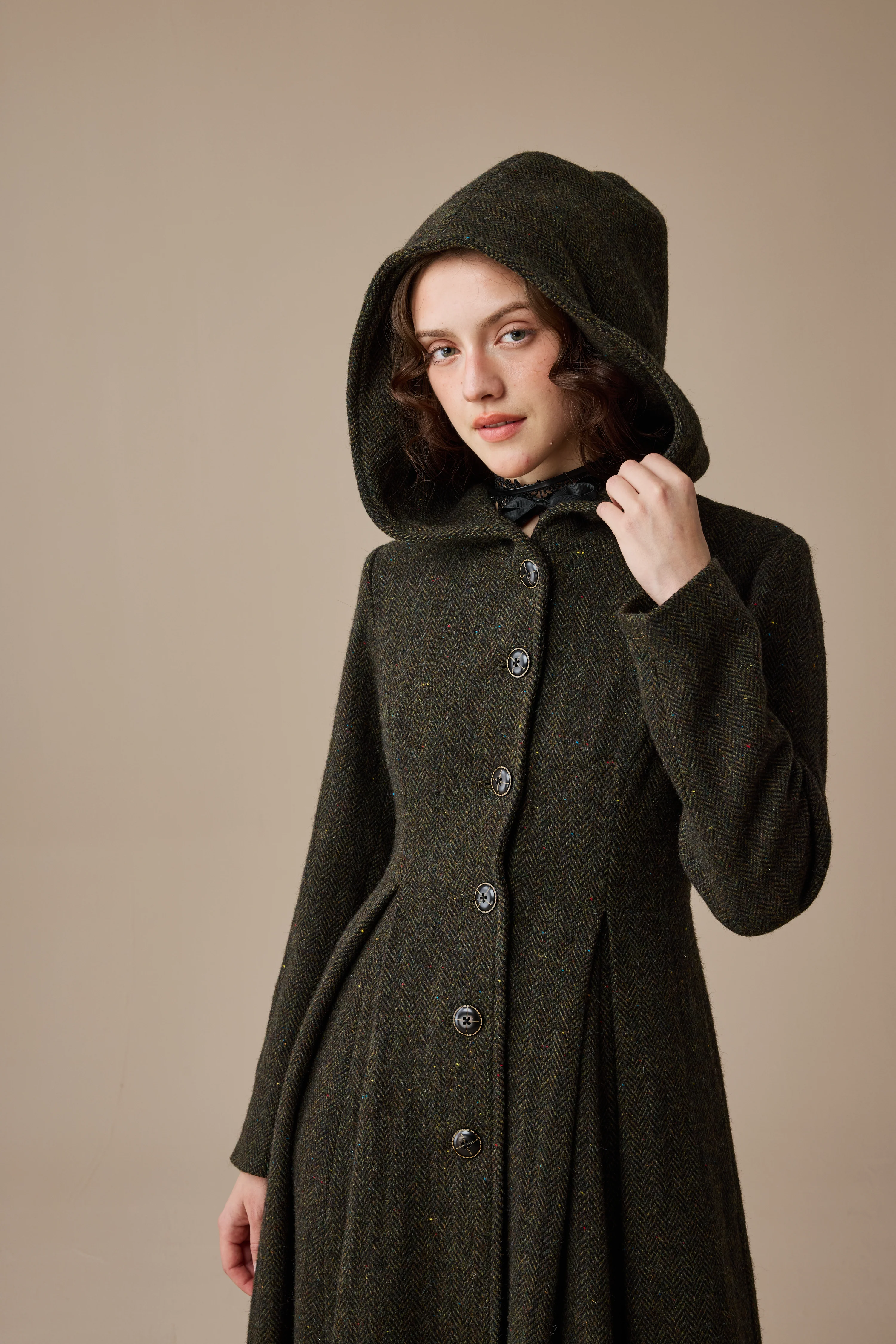 My Fair Lady 26 | Hooded Wool Coat - Image 6
