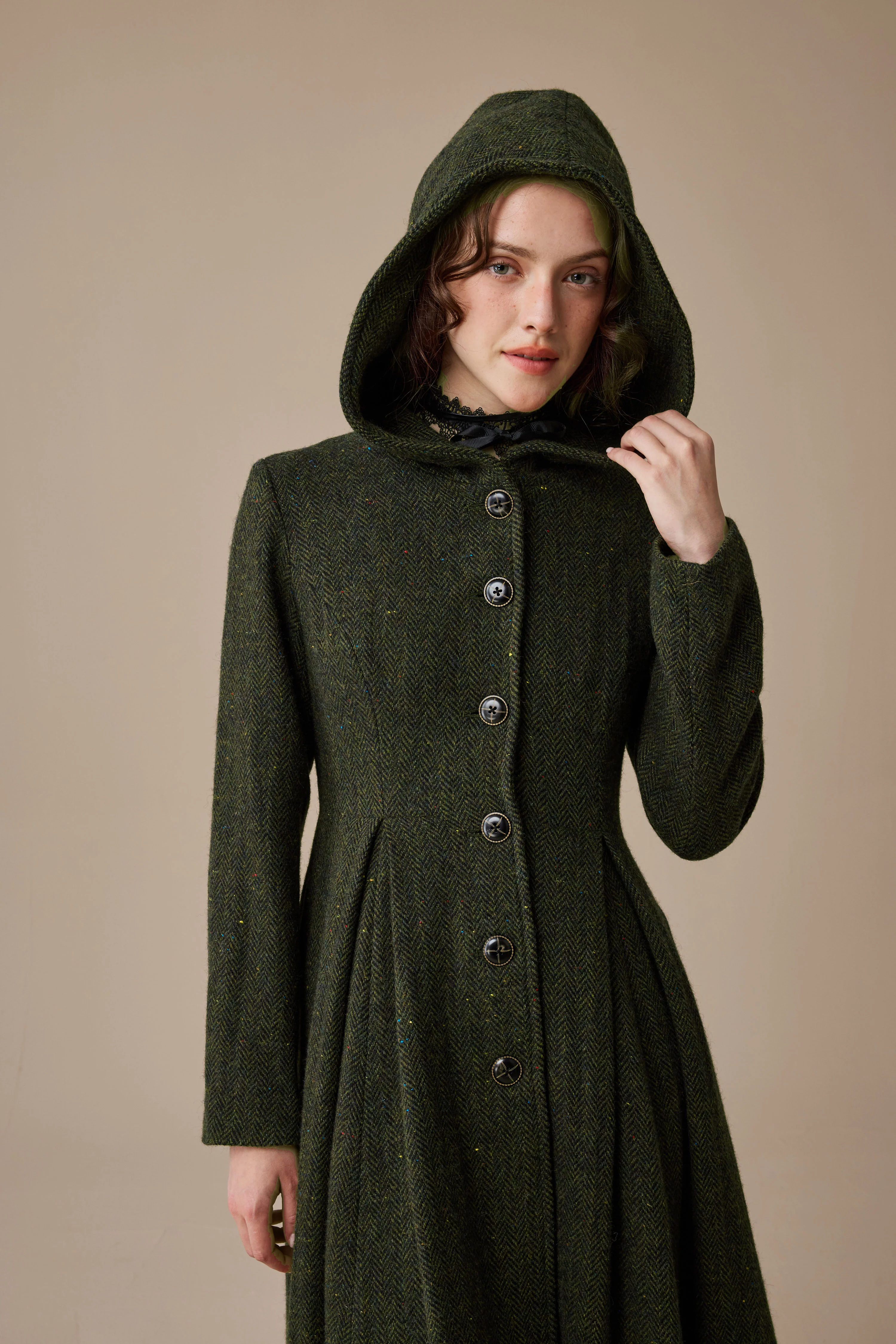 My Fair Lady 26 | Hooded Wool Coat - Image 7