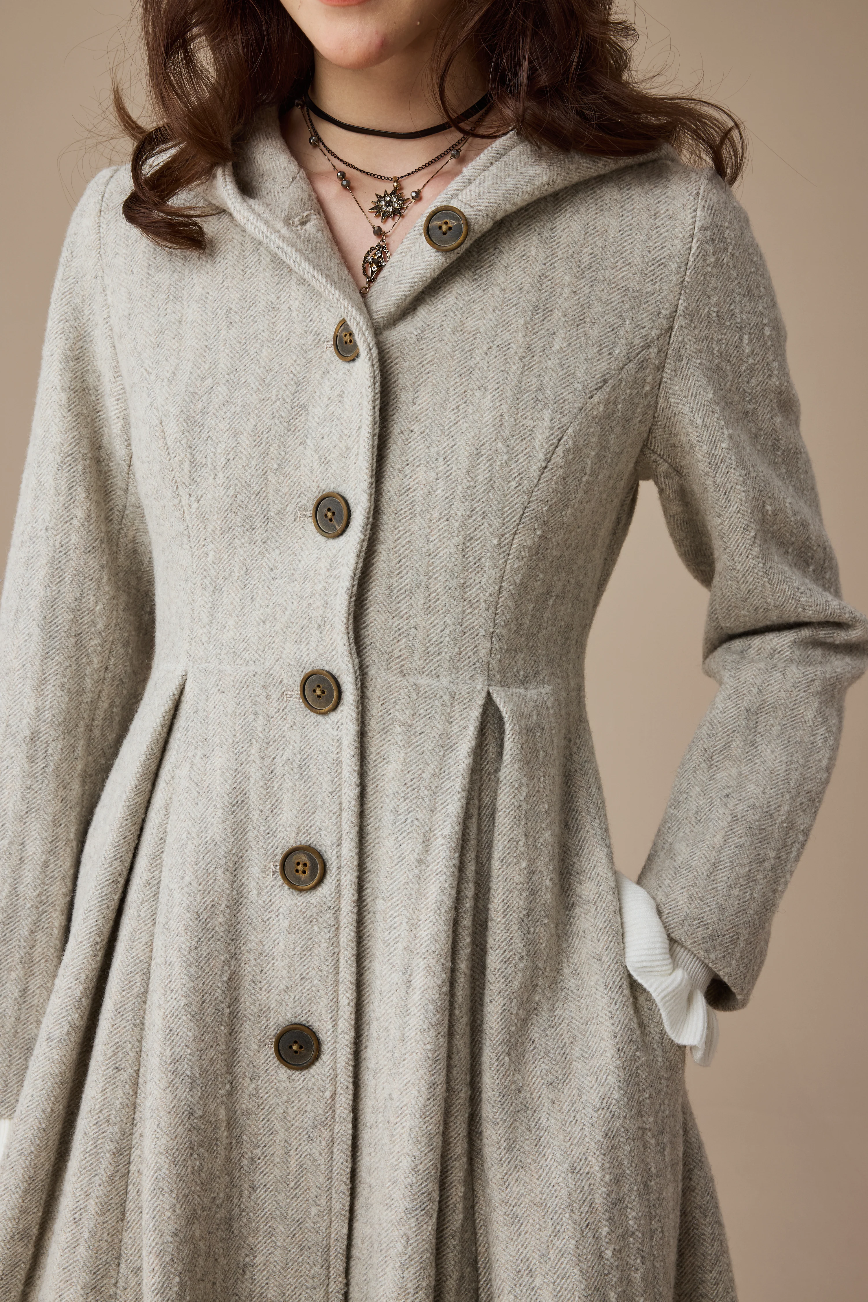 My Fair Lady 26 | Hooded Wool Coat - Image 12