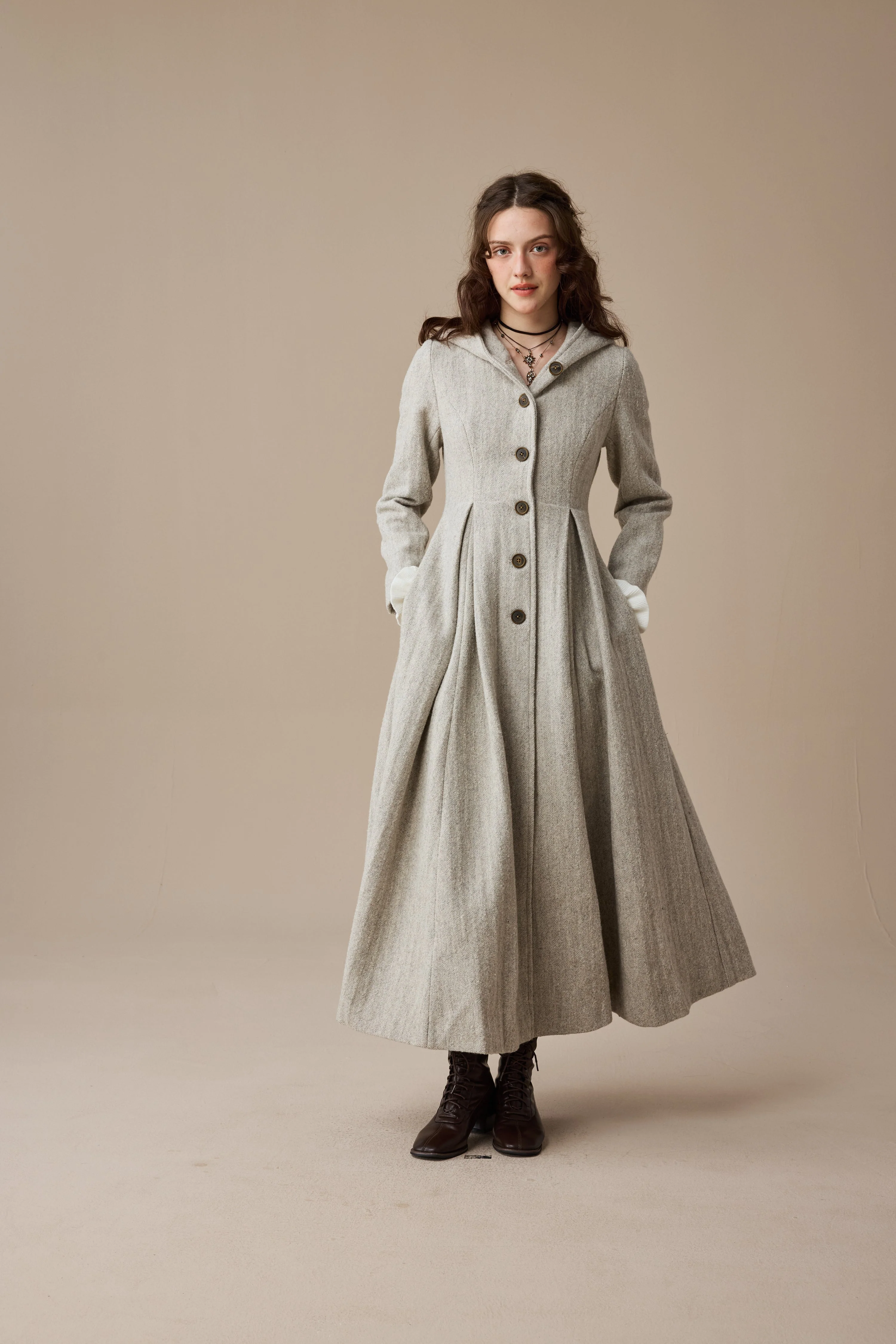 My Fair Lady 26 | Hooded Wool Coat - Image 25