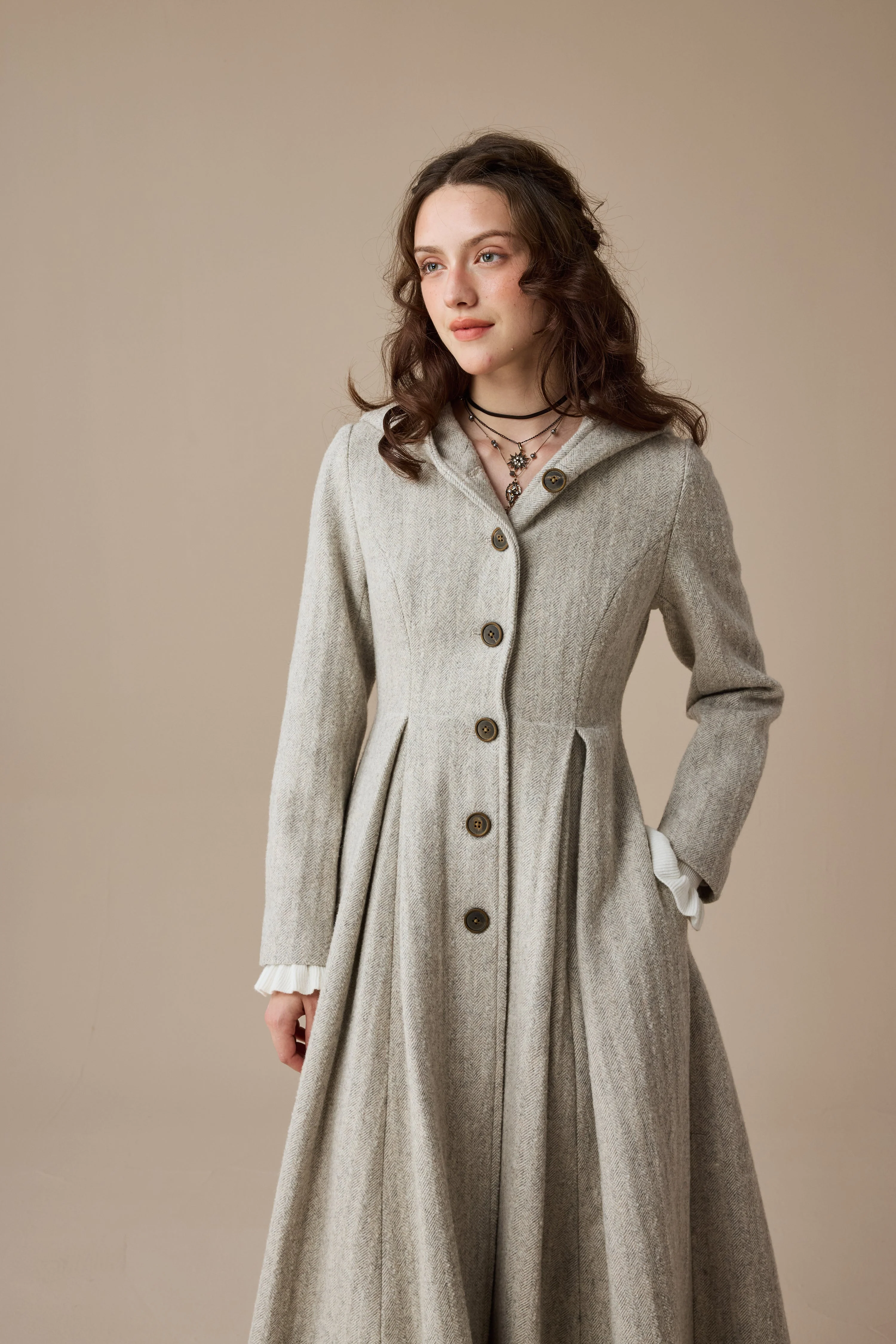 My Fair Lady 26 | Hooded Wool Coat - Image 26