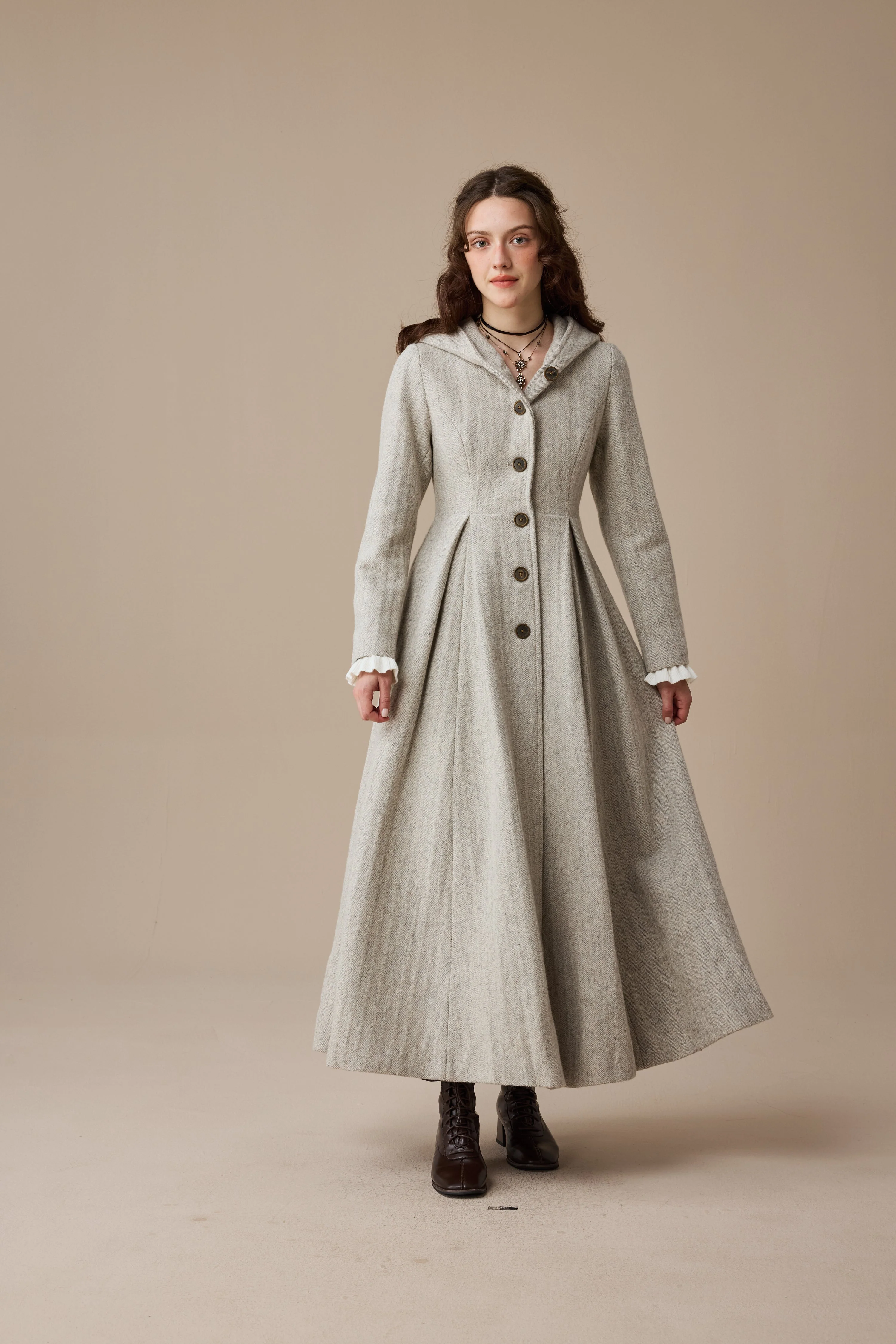 My Fair Lady 26 | Hooded Wool Coat - Image 3