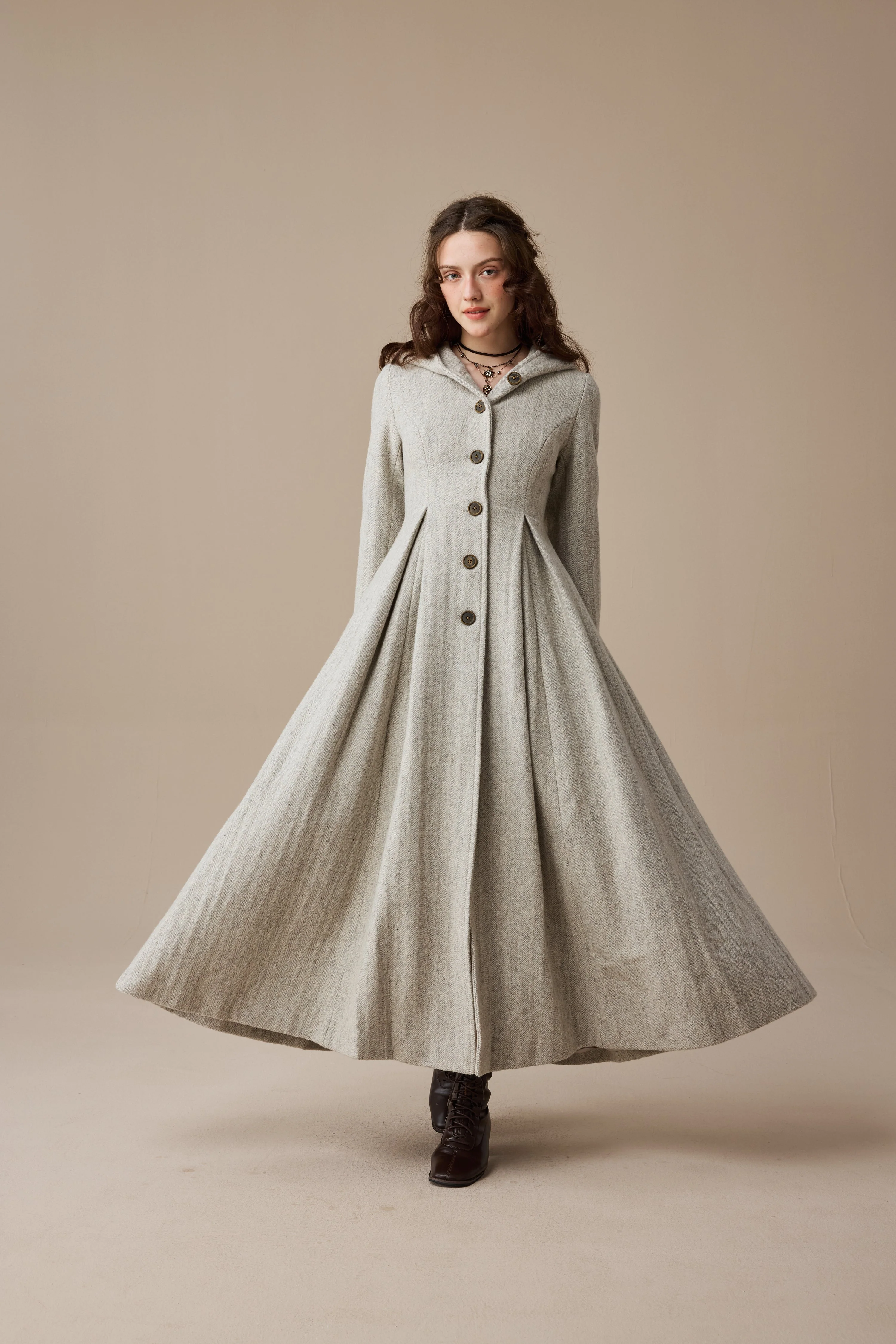 My Fair Lady 26 | Hooded Wool Coat - Image 4