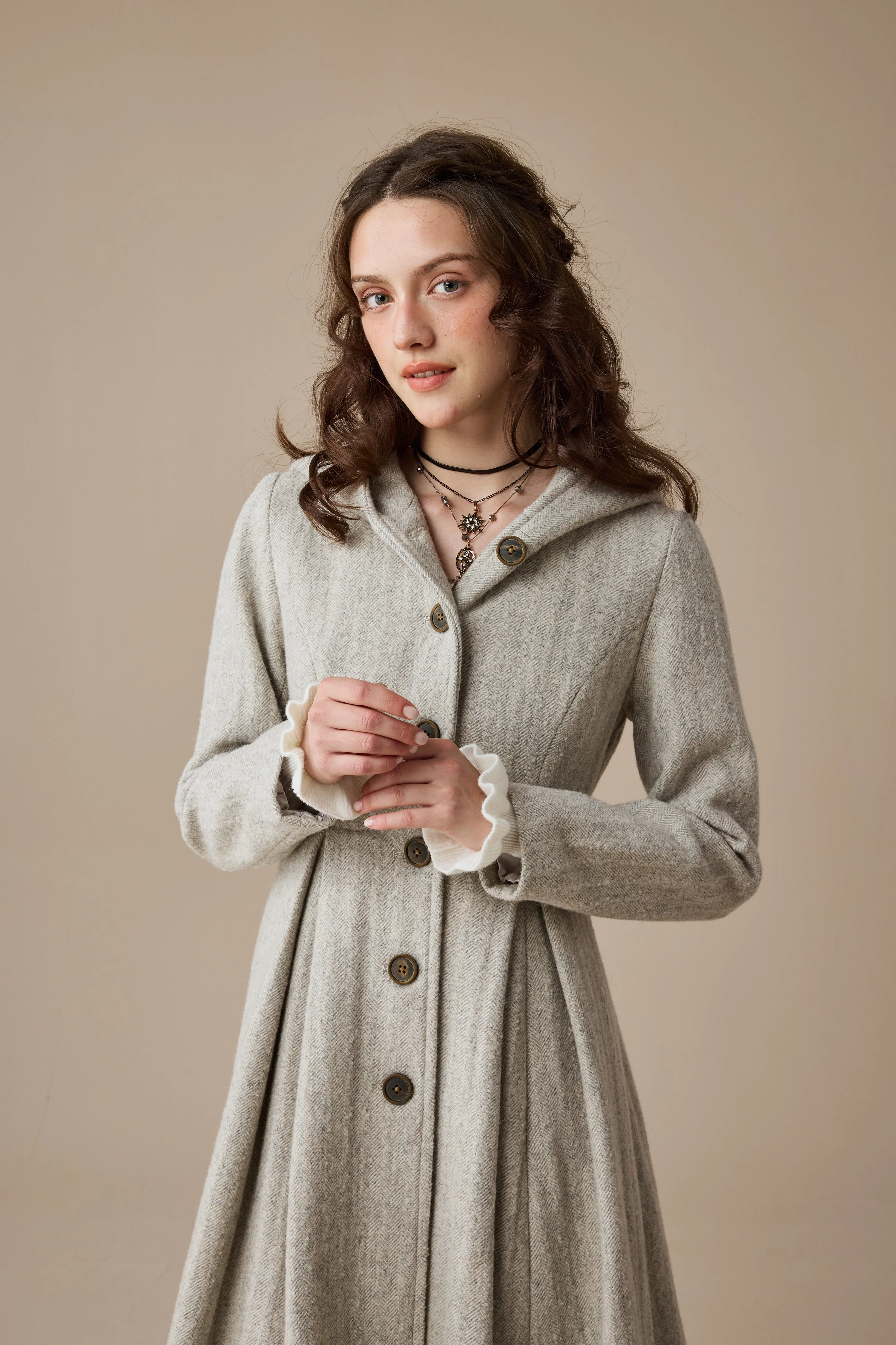 My Fair Lady 26 | Hooded Wool Coat - Image 6