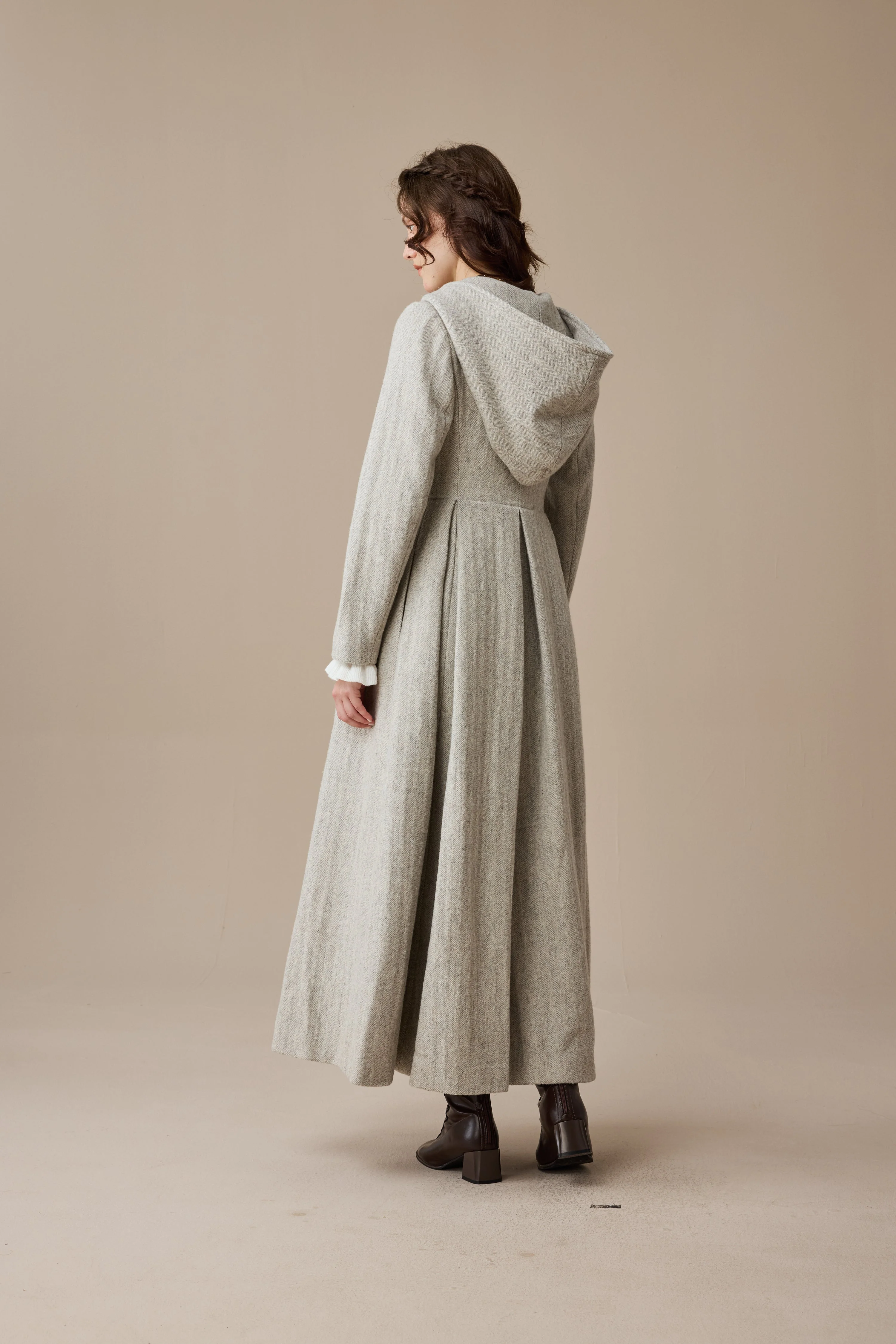 My Fair Lady 26 | Hooded Wool Coat - Image 8