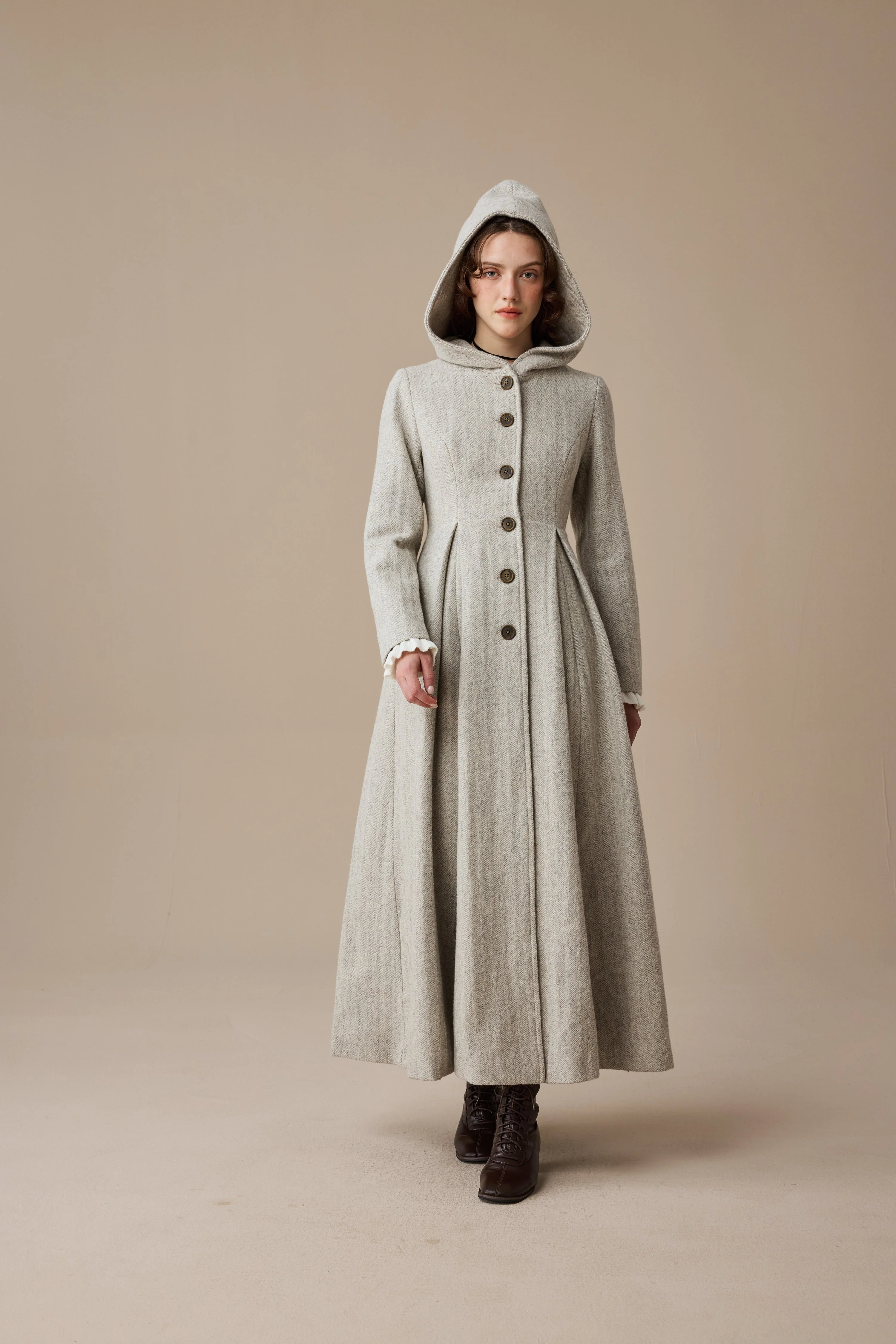 My Fair Lady 26 | Hooded Wool Coat - Image 9