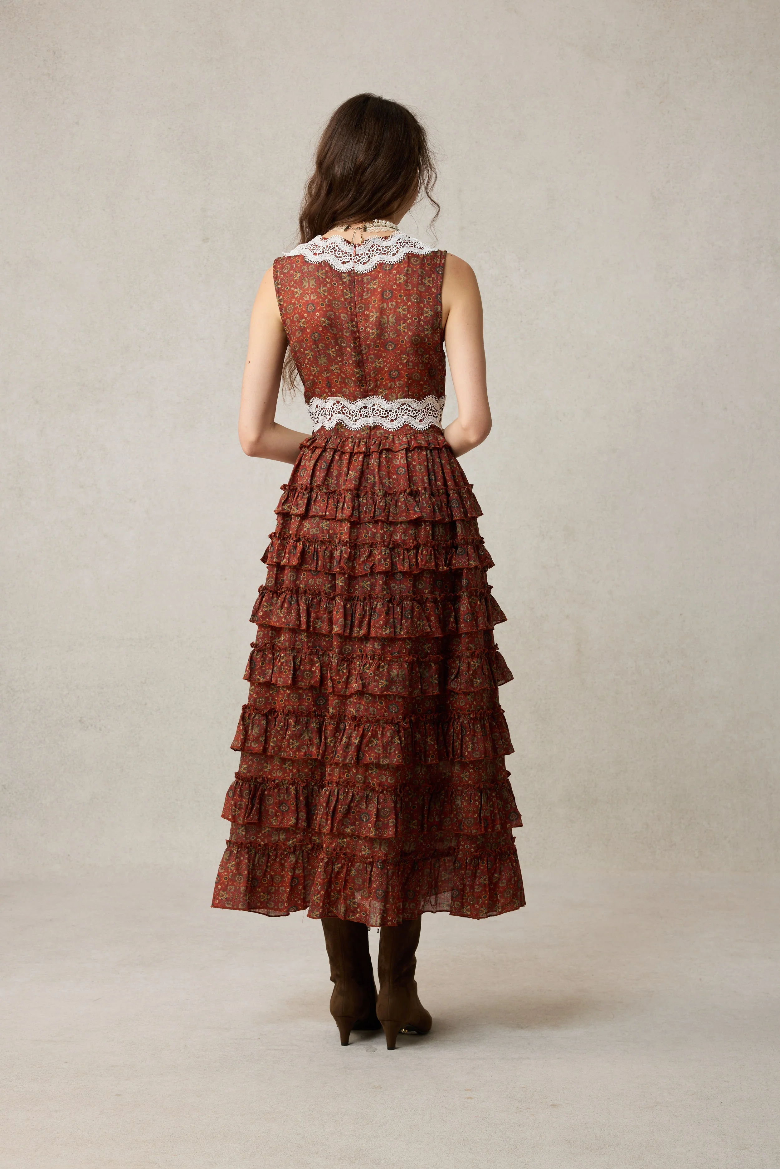Nolita 28 |Lace & Linen Dress Gown （With Gift scarf) - Image 6