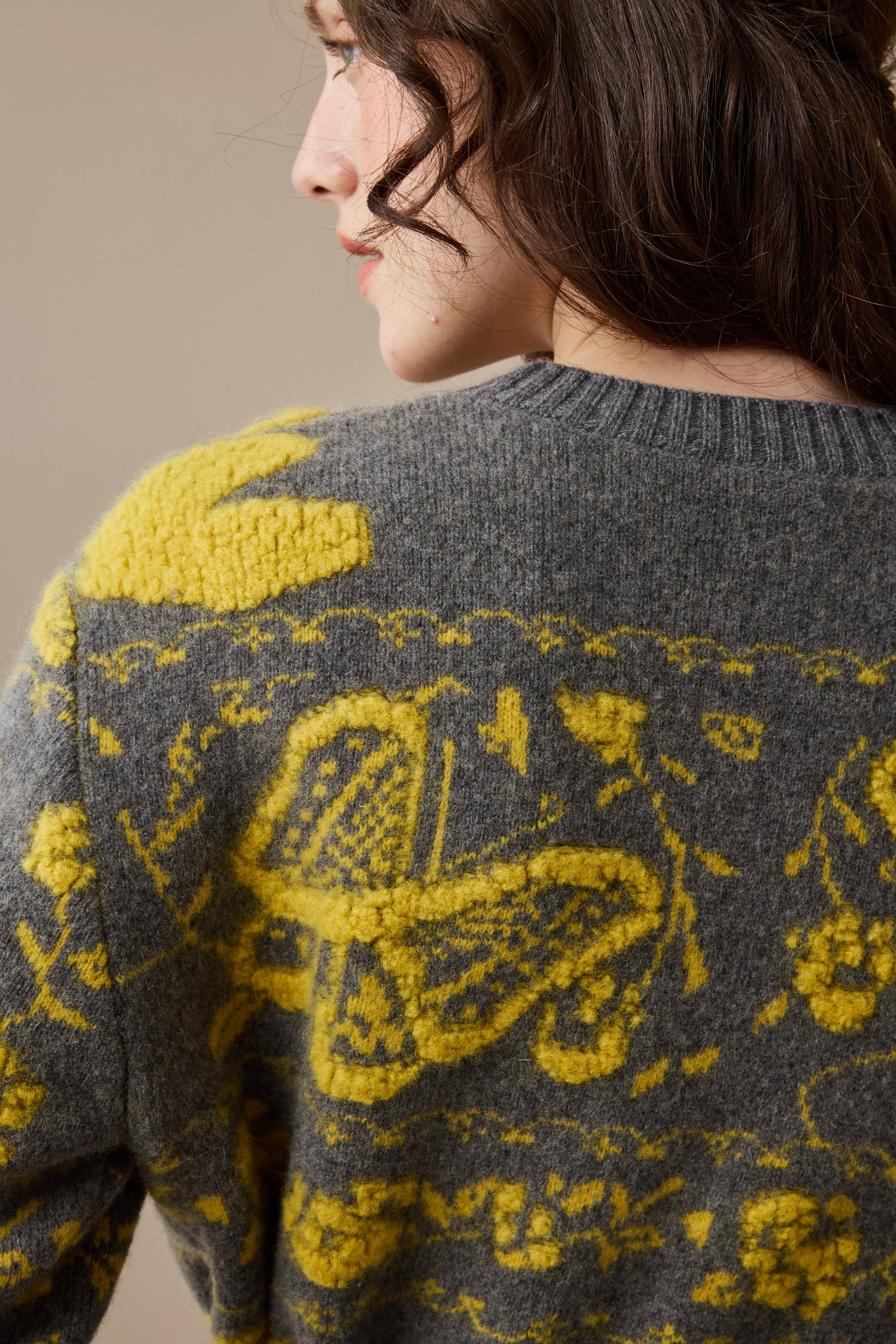 Nutcracker 24 |100% Wool Floral Jumper Sweater - Image 13