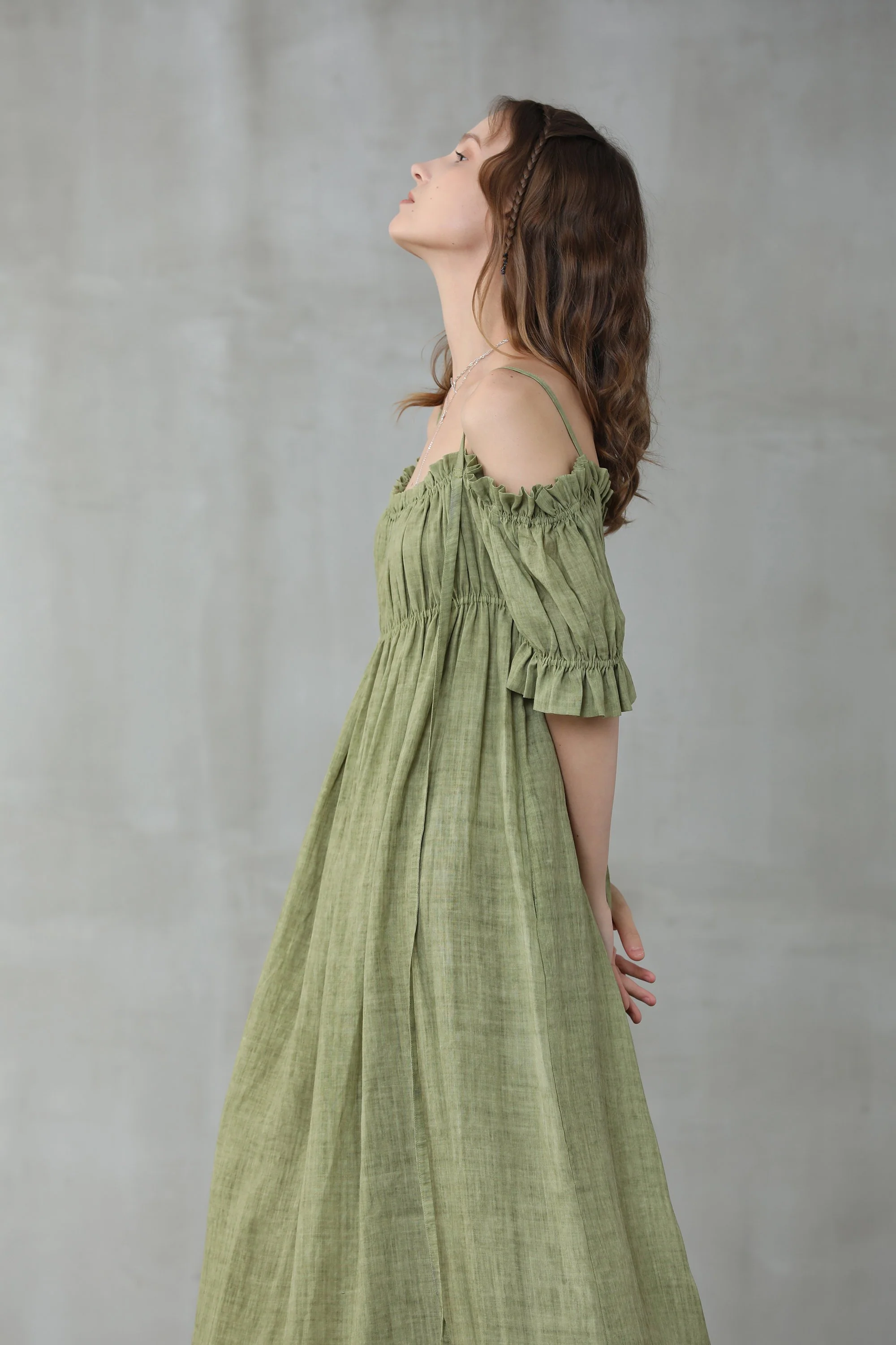 La Luna 11 | off shoulder linen dress - Image 9