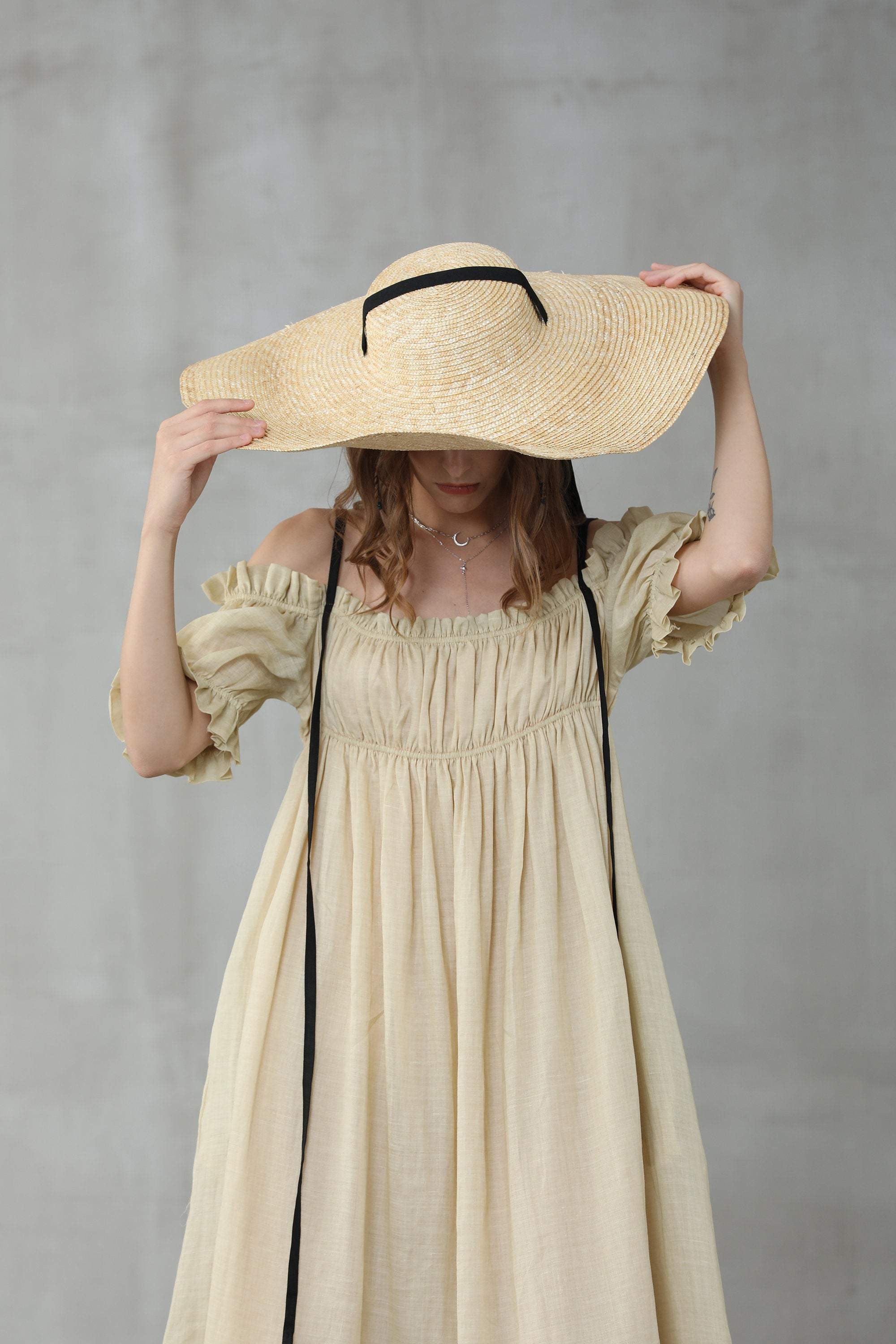 La Luna 11 | old lace linen dress - Image 14