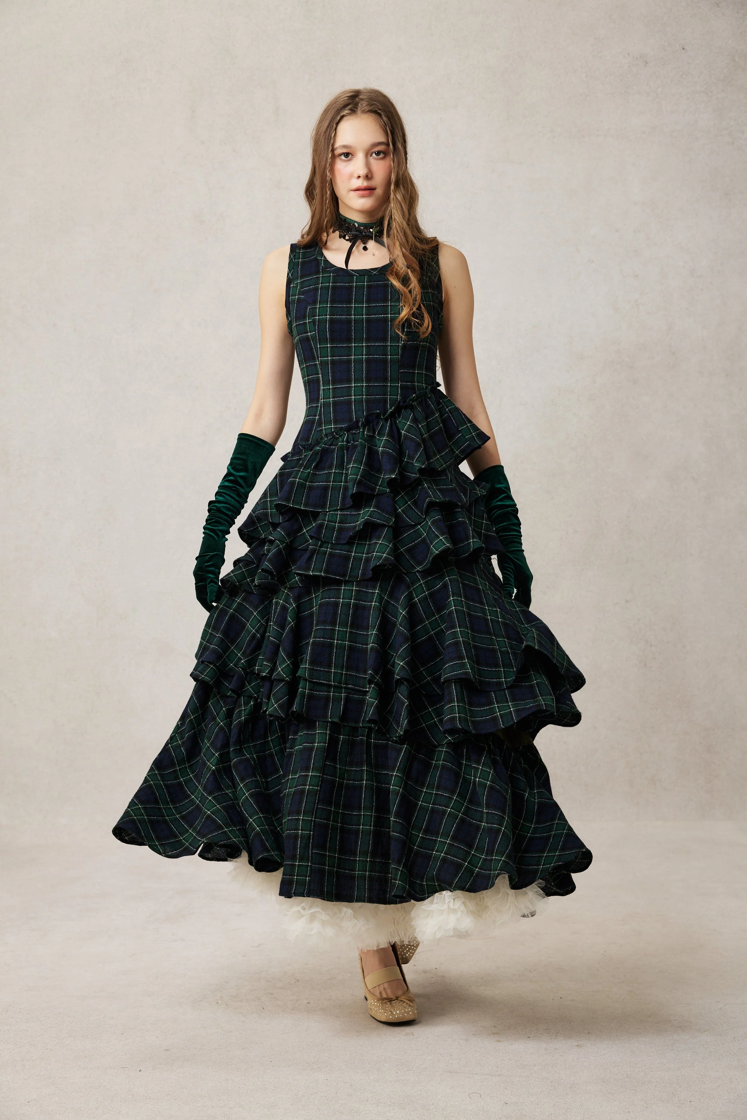 Offred 17 | 100% wool layered dress gown - Image 15