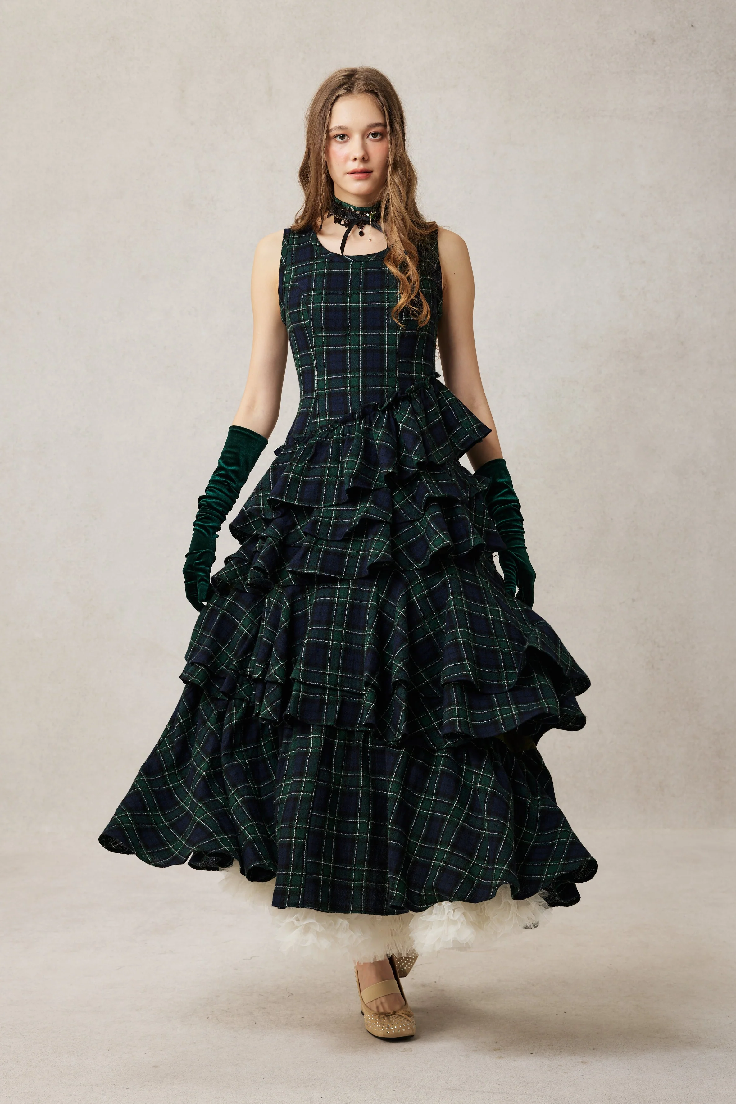 Offred 17 | 100% wool layered dress gown - Image 3