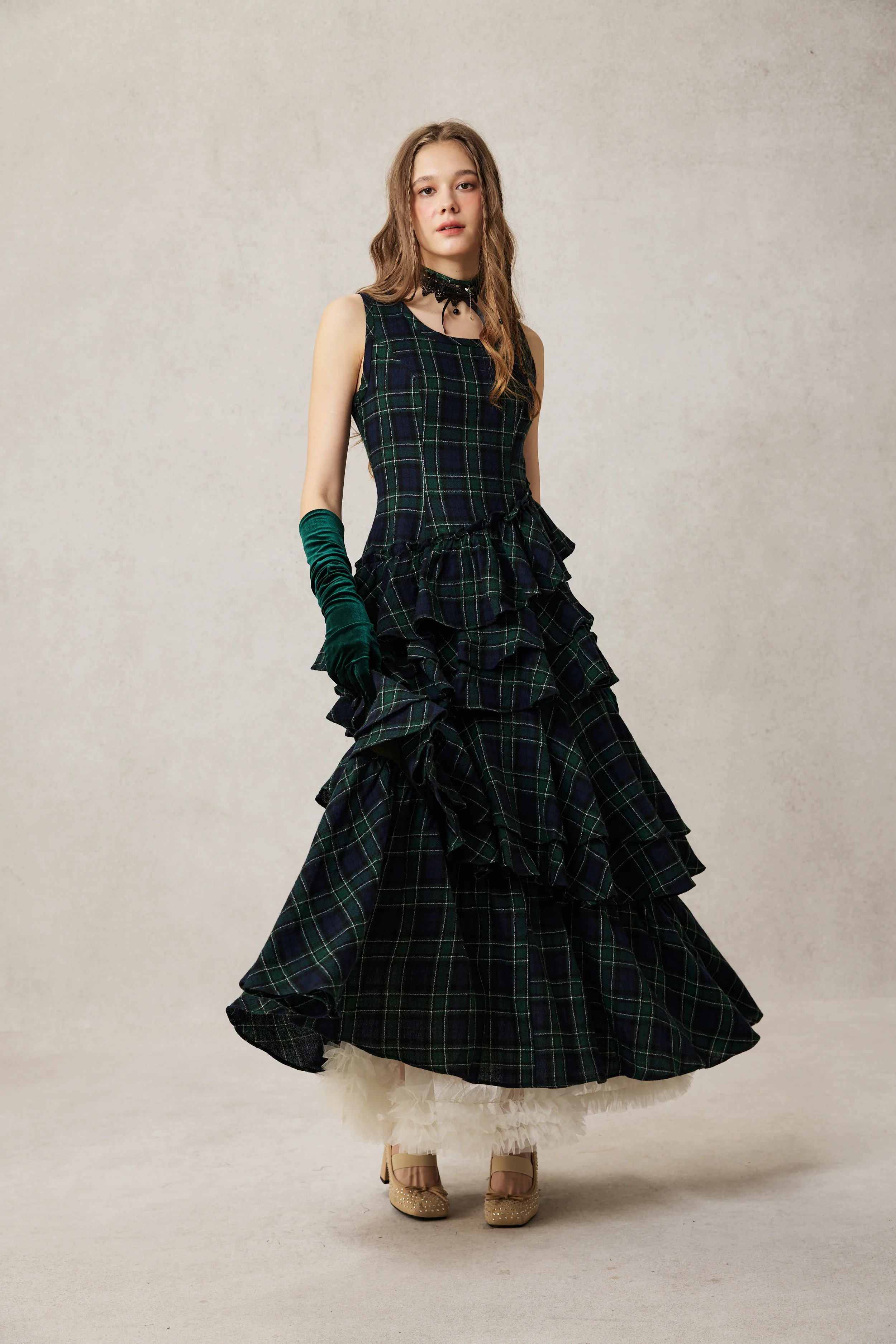 Offred 17 | 100% wool layered dress gown - Image 4