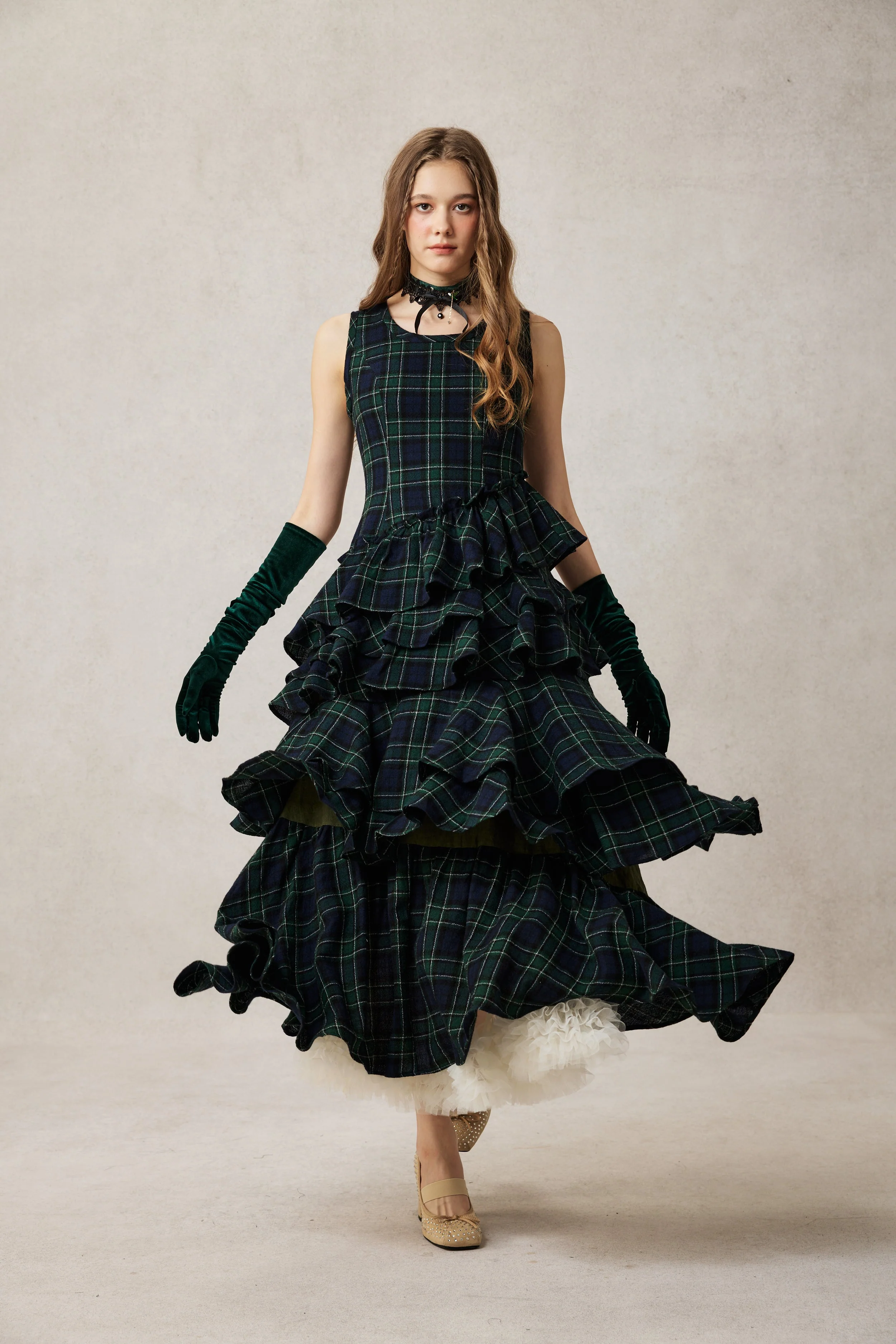 Offred 17 | 100% wool layered dress gown - Image 9