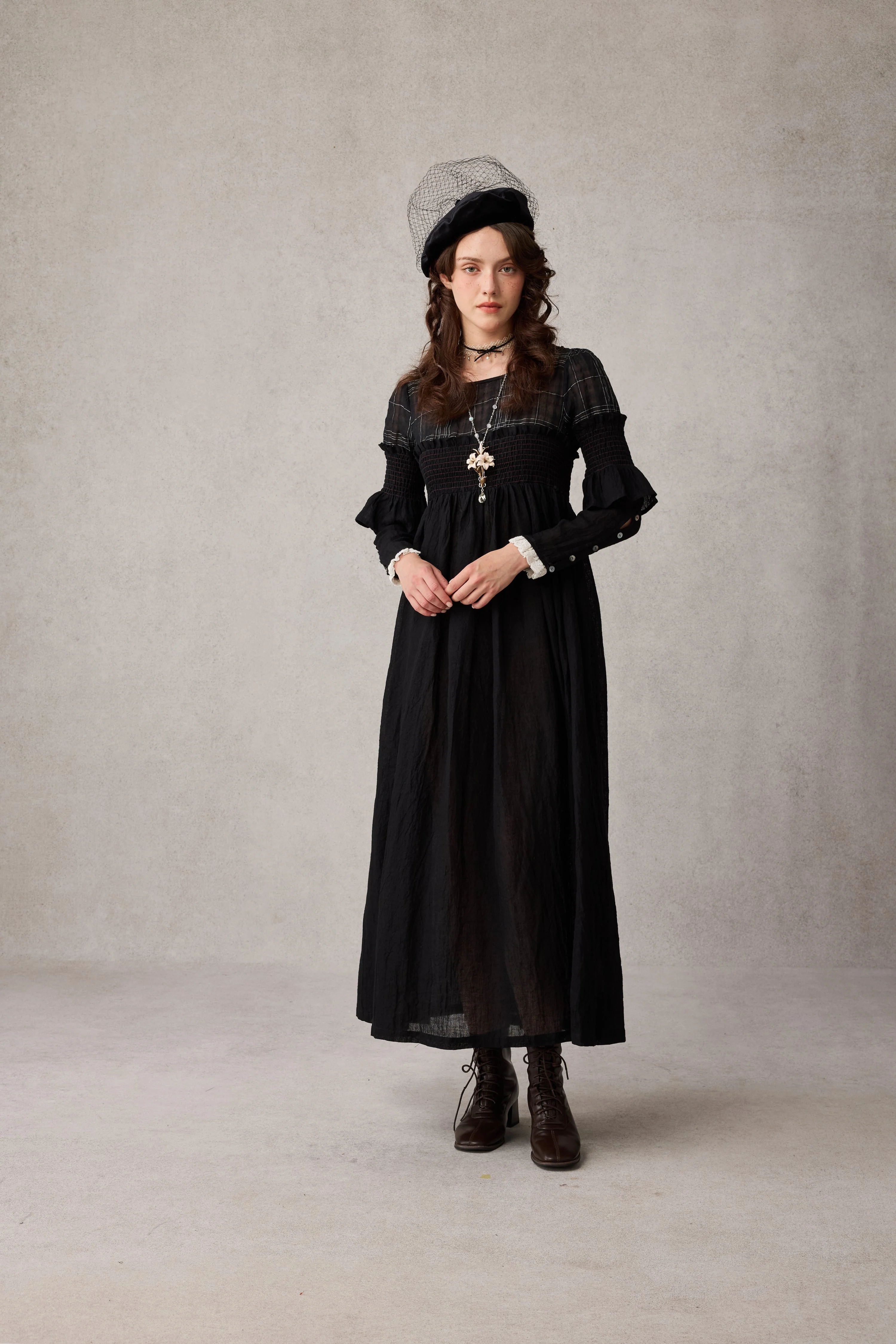 Orchid 19 |romantic linen gown - Image 13