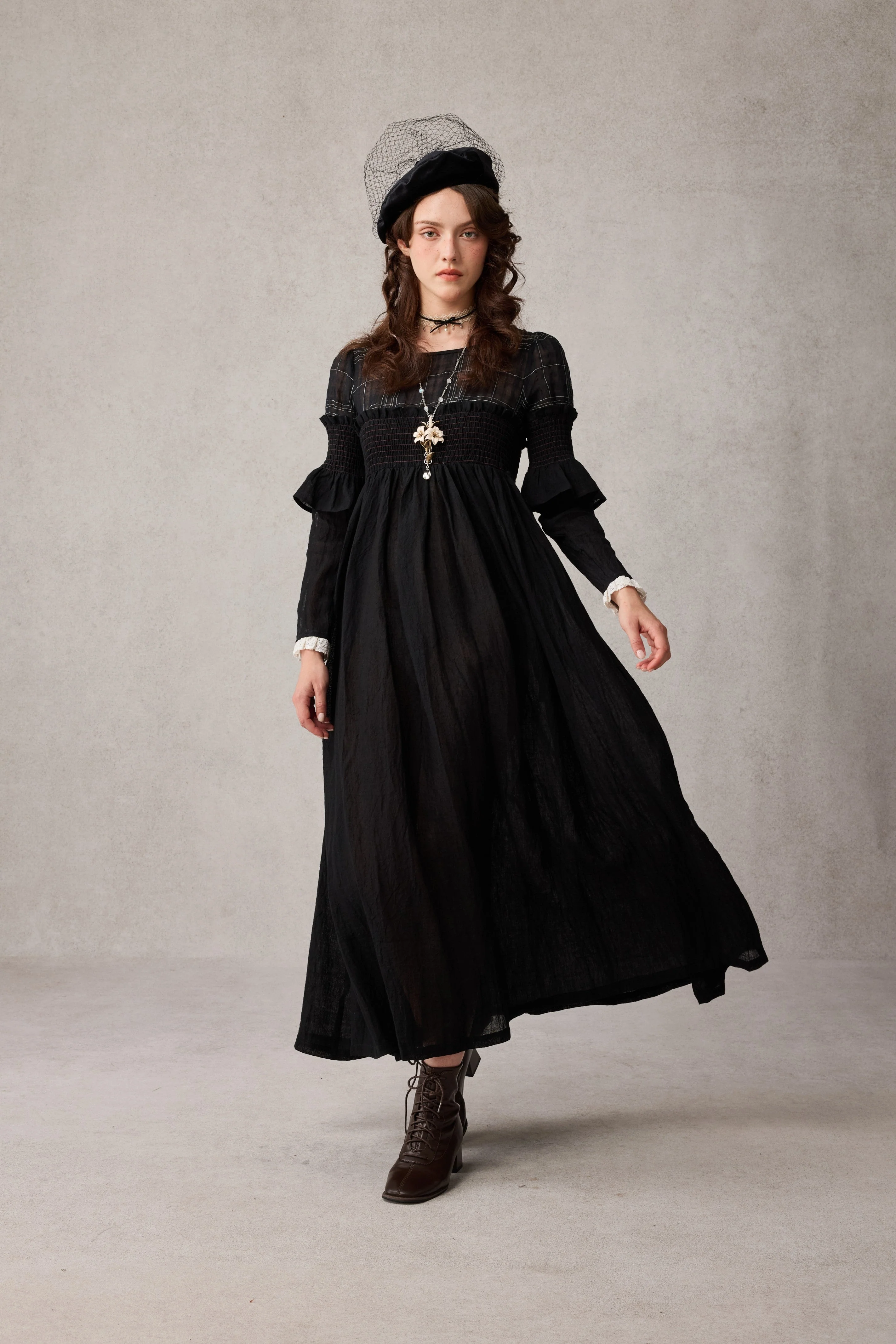 Orchid 19 |romantic linen gown - Image 7