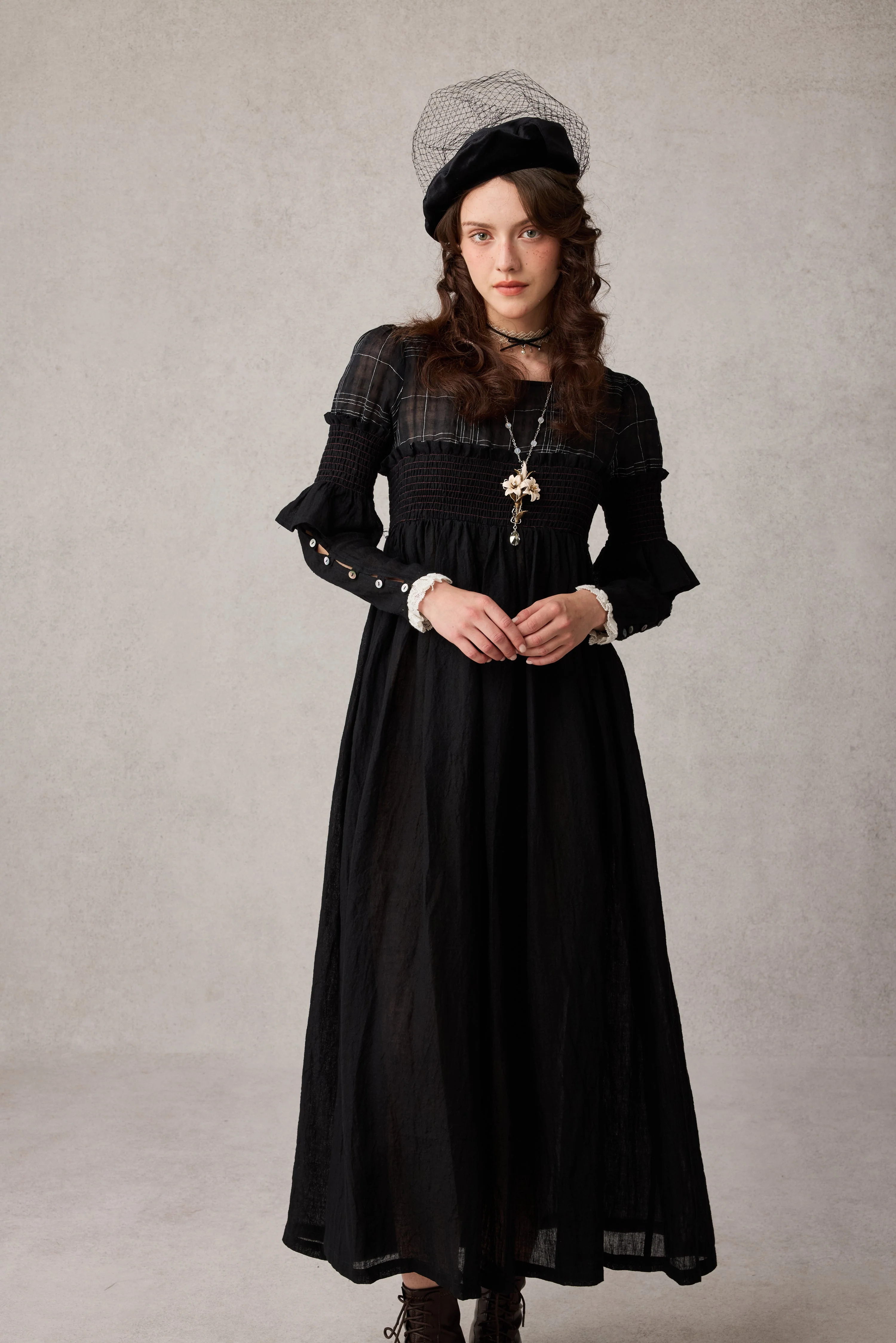 Orchid 19 |romantic linen gown - Image 8