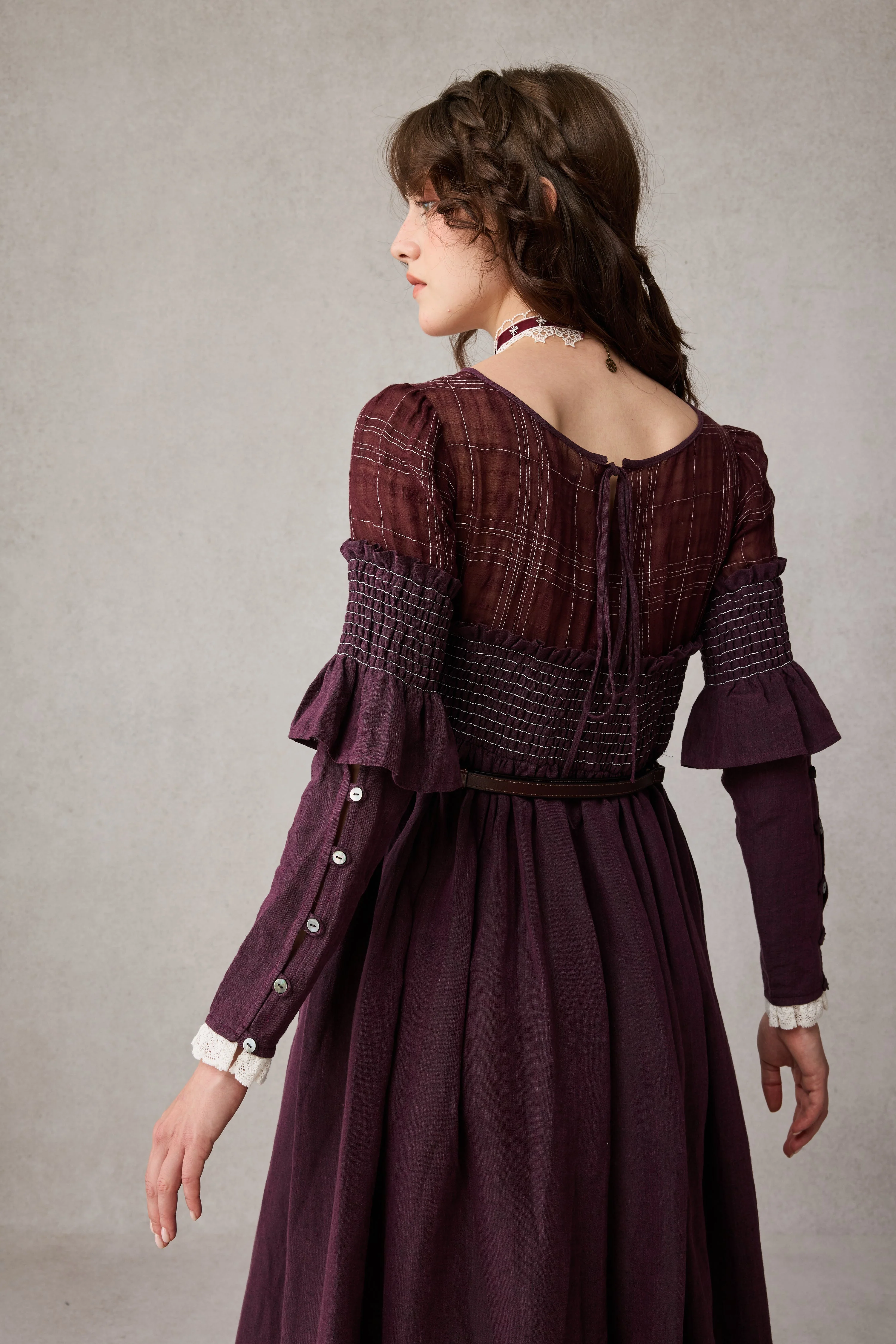 Orchid 19 |romantic linen gown - Image 11