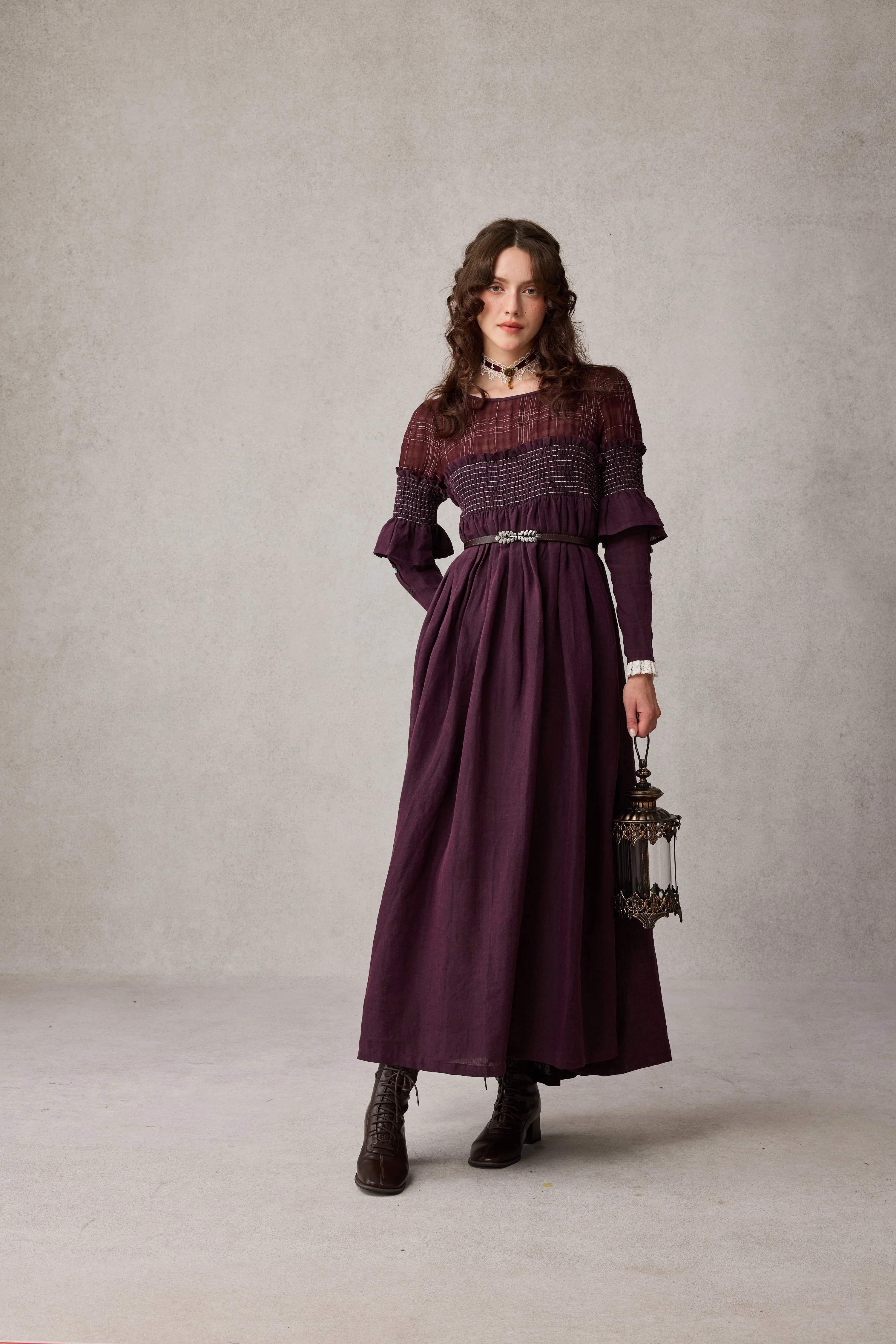 Orchid 19 |romantic linen gown - Image 12