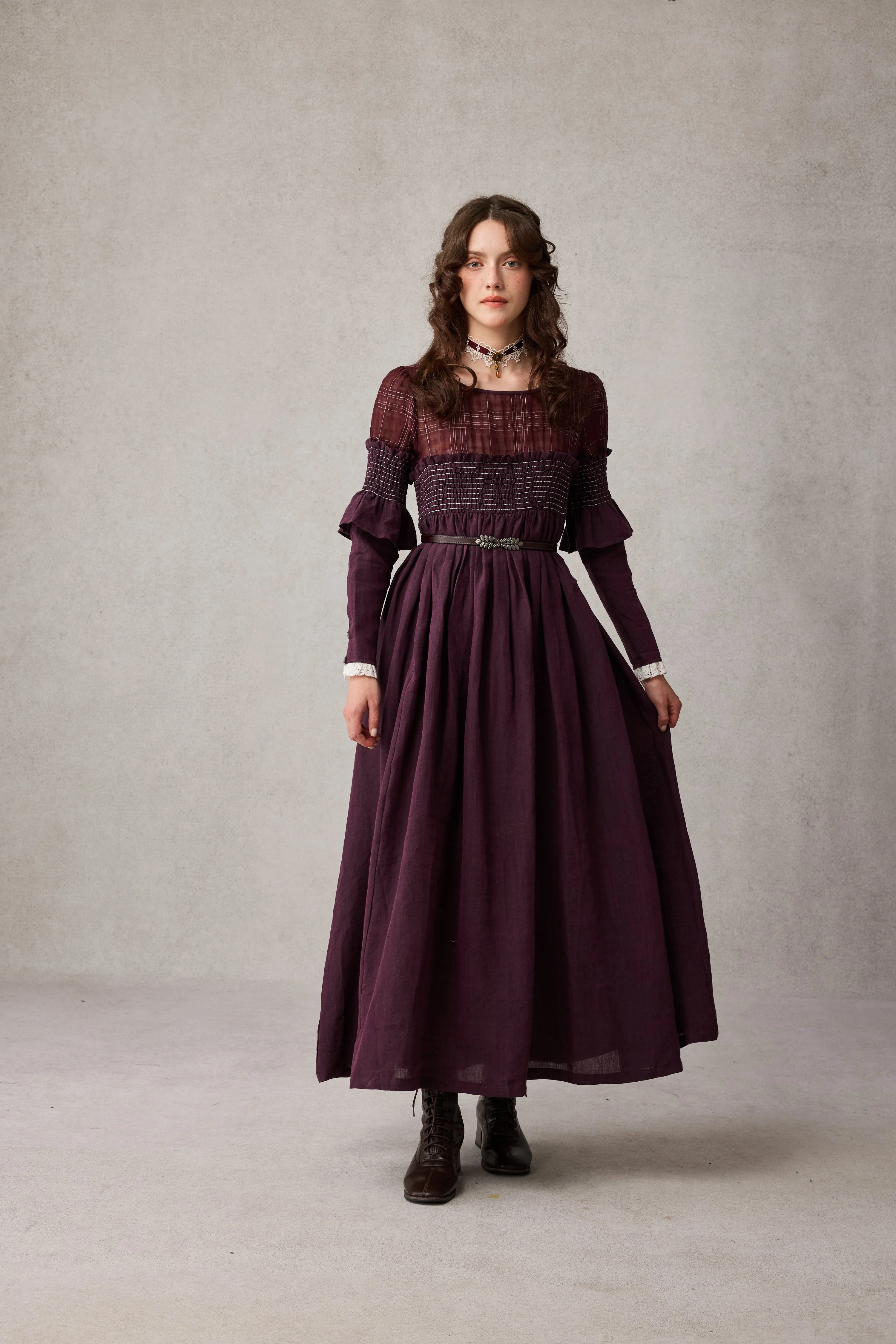 Orchid 19 |romantic linen gown - Image 13