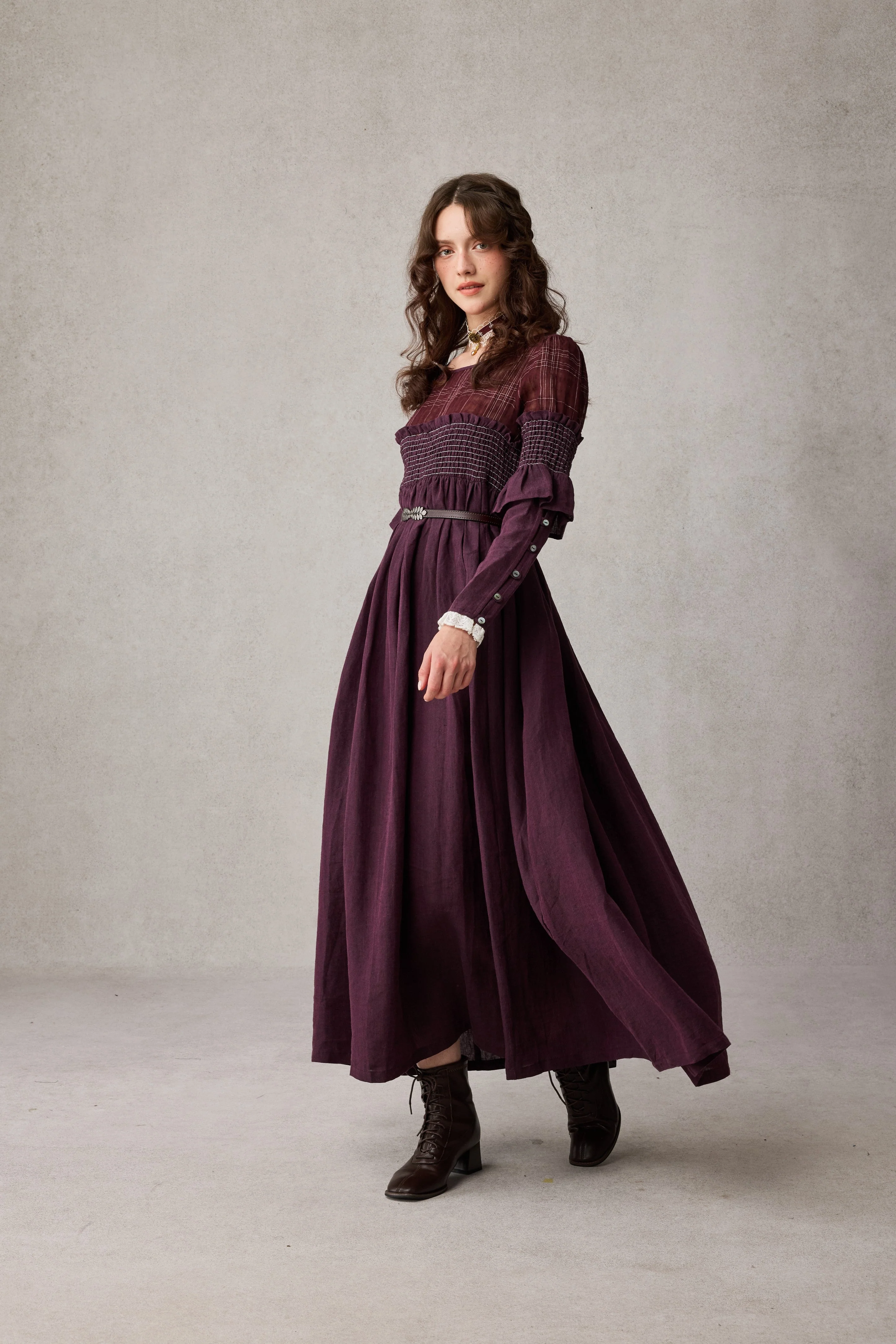 Orchid 19 |romantic linen gown - Image 15