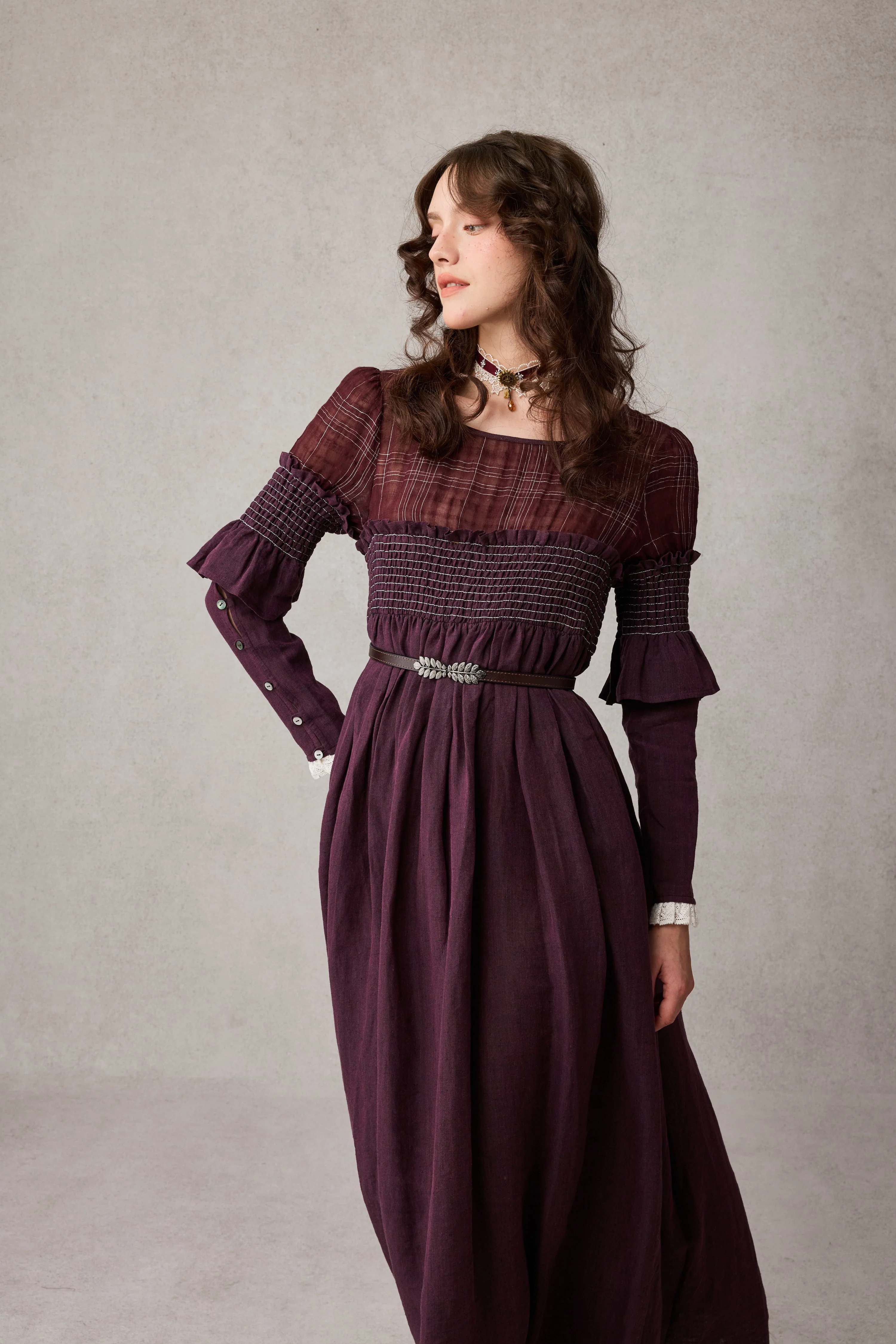 Orchid 19 |romantic linen gown - Image 16