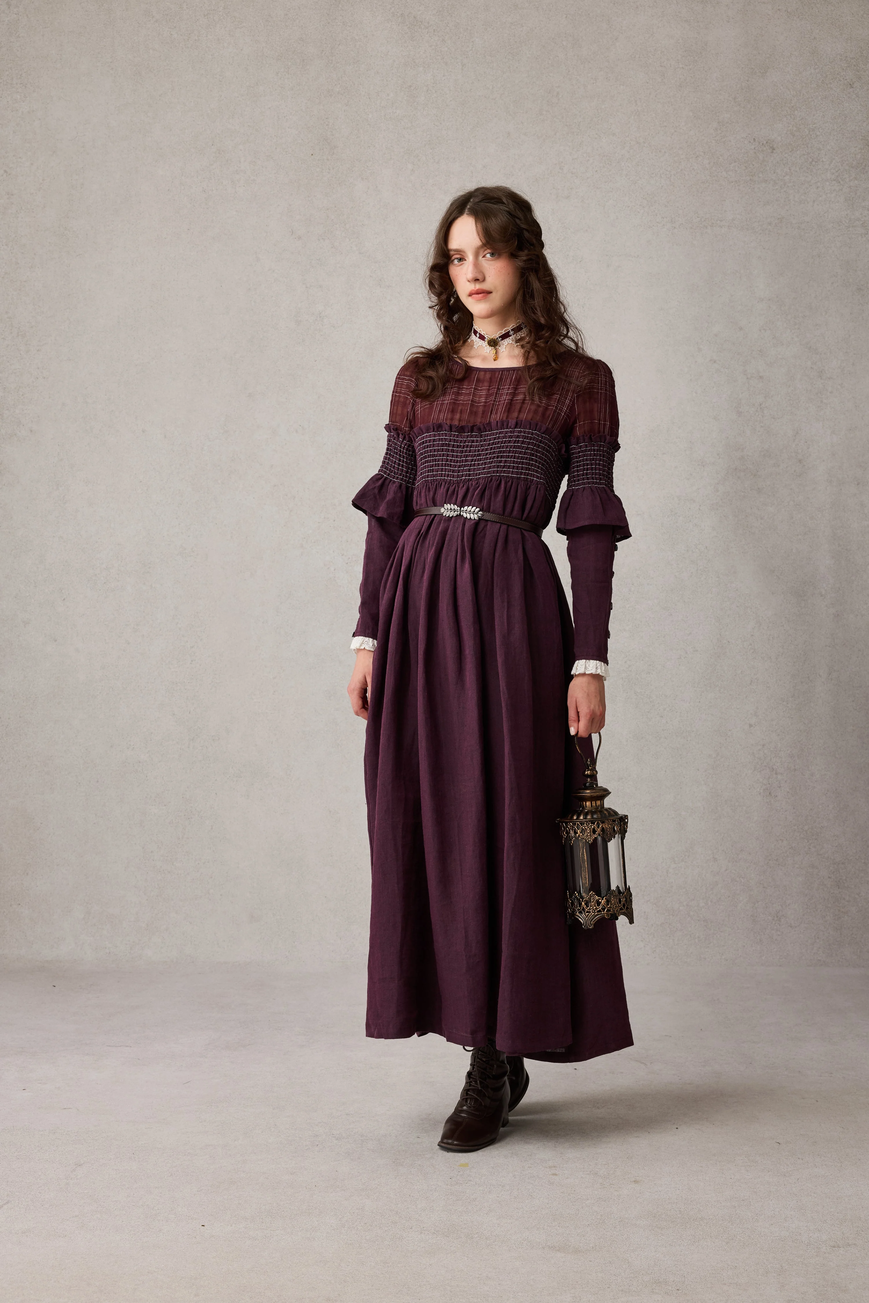 Orchid 19 |romantic linen gown - Image 17