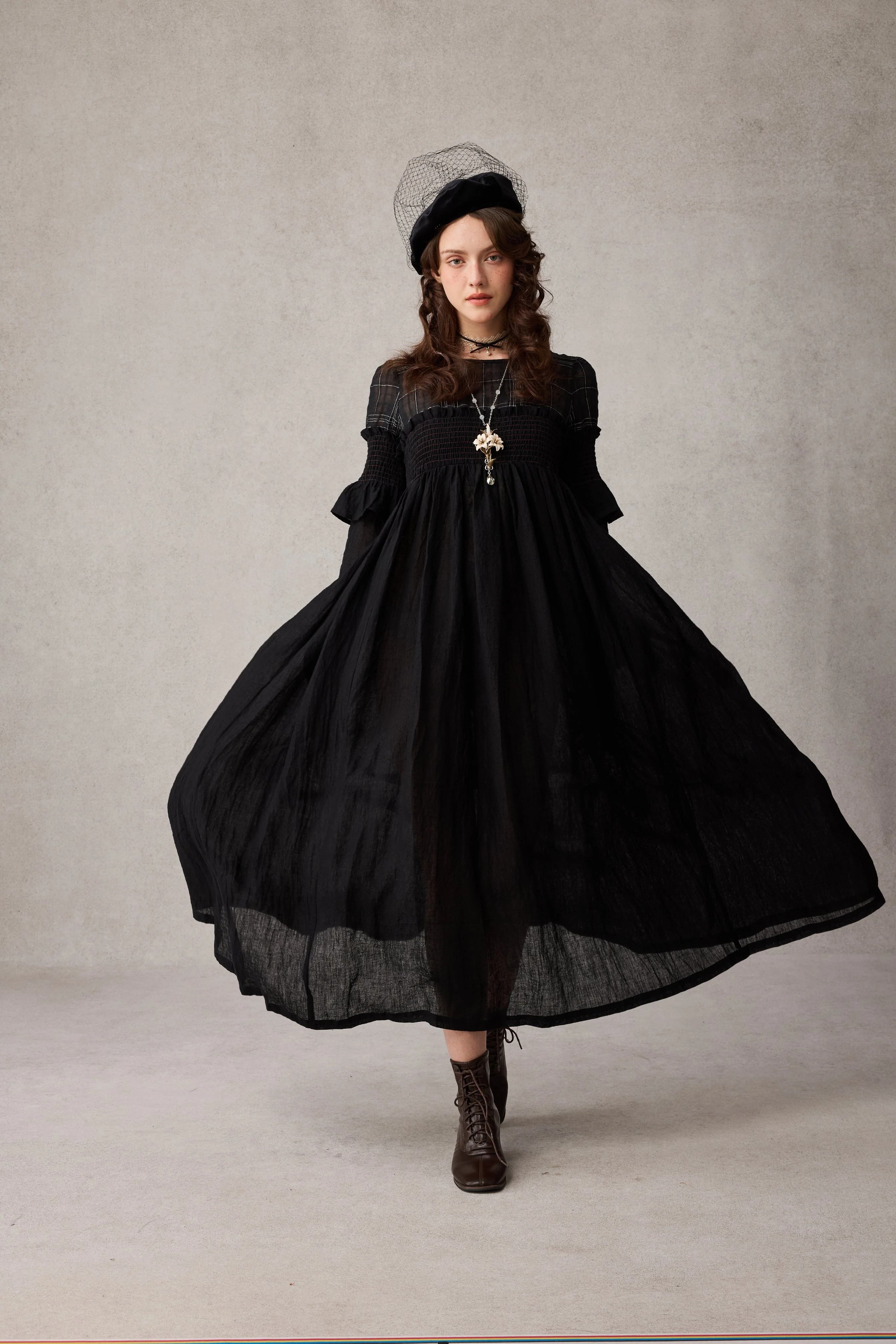 Orchid 19 |romantic linen gown - Image 21